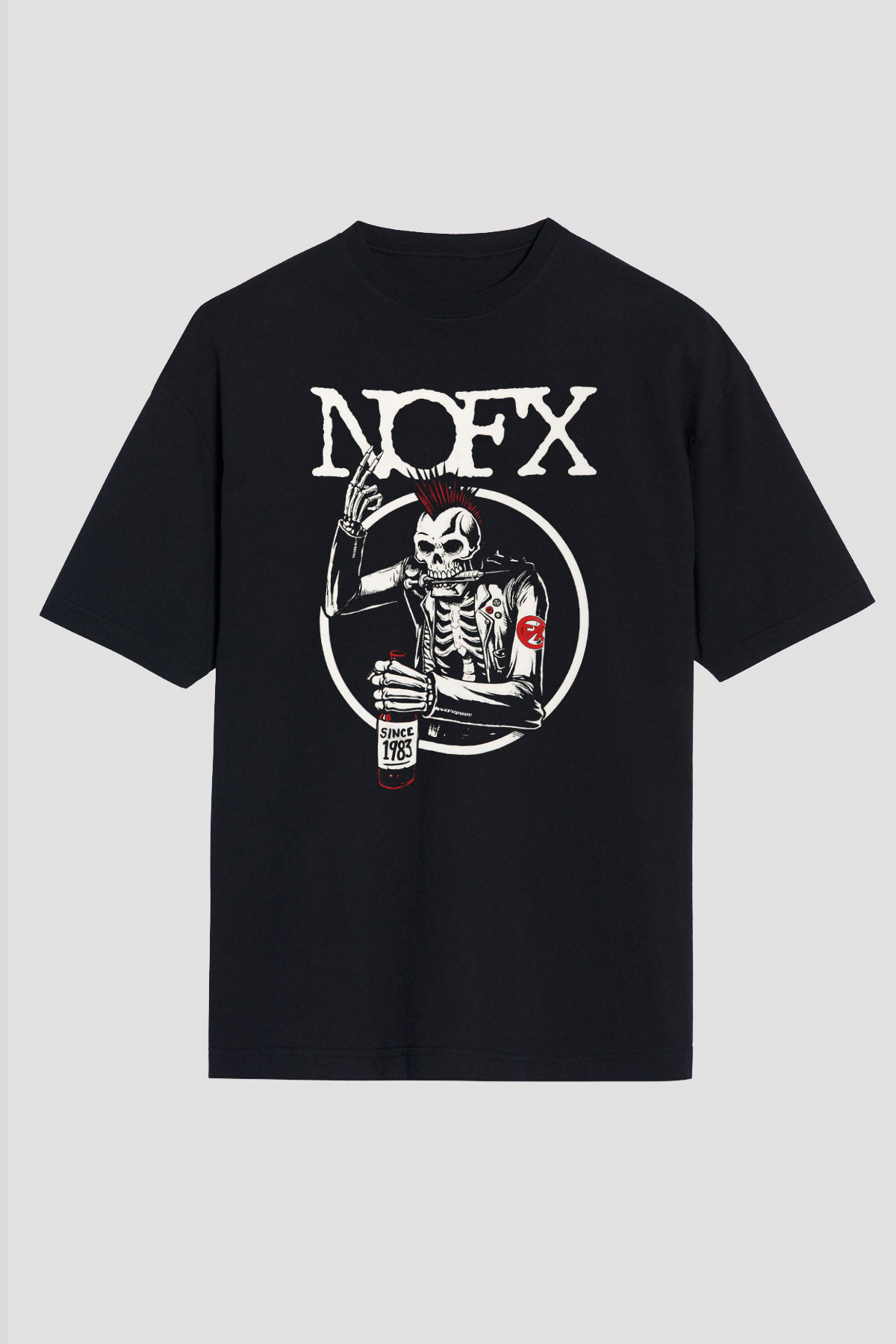NOFX Siyah Unisex Oversize Tişört T-Shirt