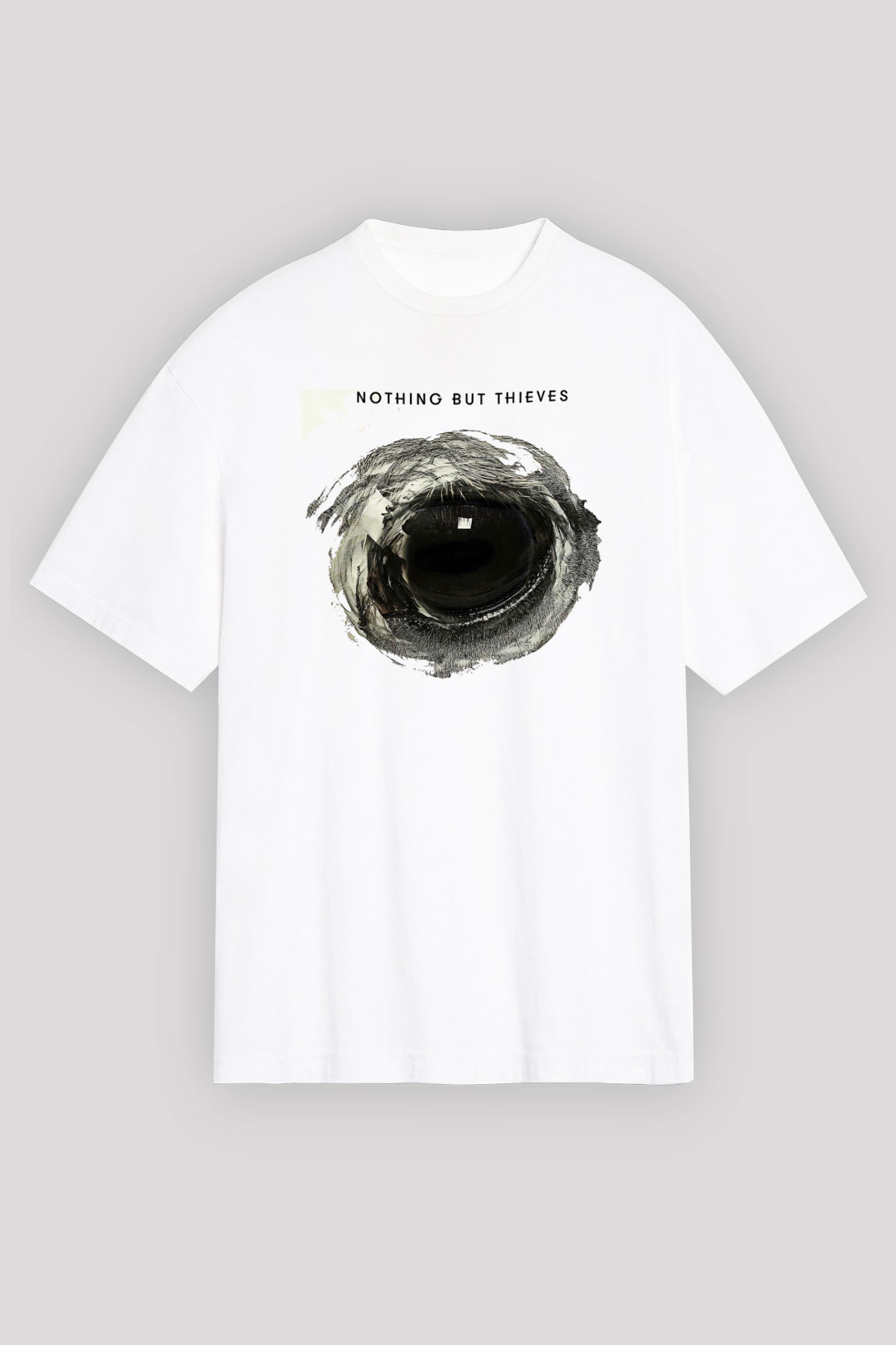 Nothing But Thieves Baskılı Beyaz Unisex Oversize Tişört - Tshirt