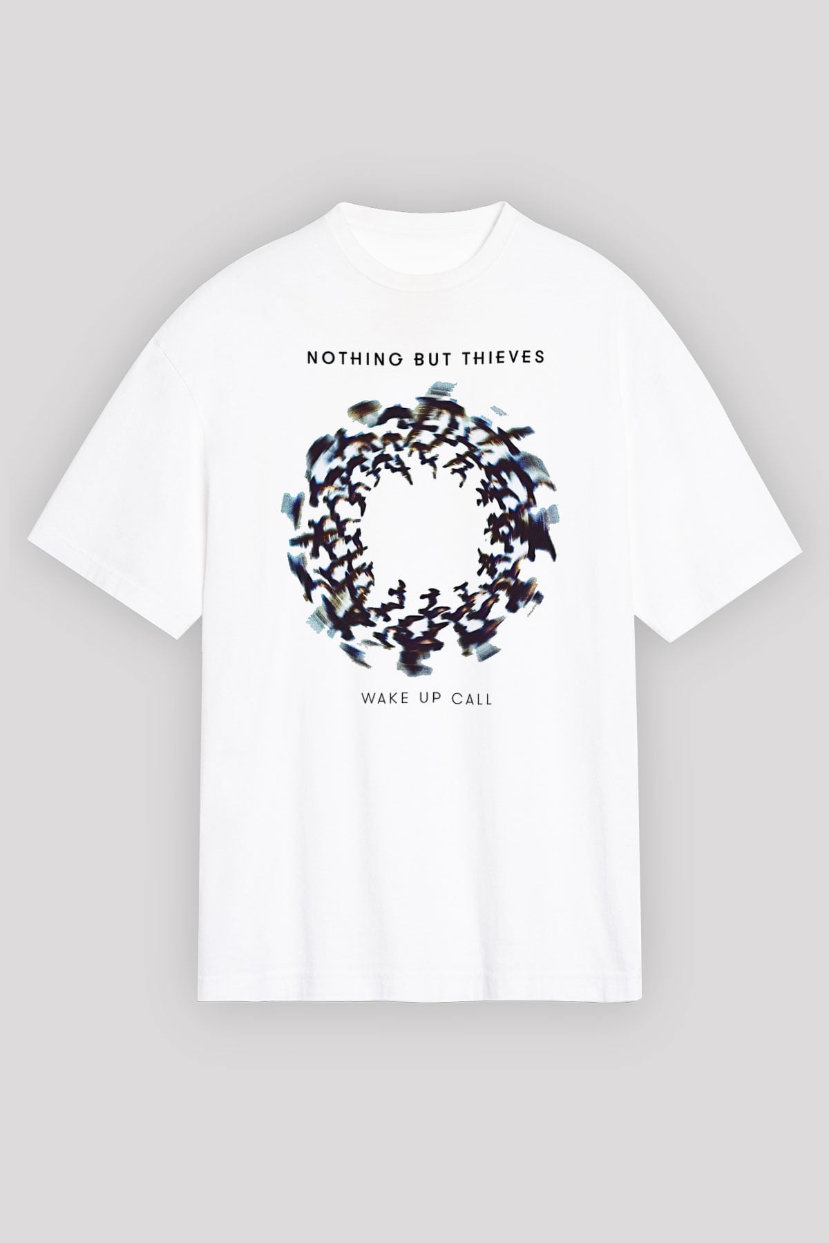 Nothing But Thieves Baskılı Beyaz Unisex Oversize Tişört - Tshirt