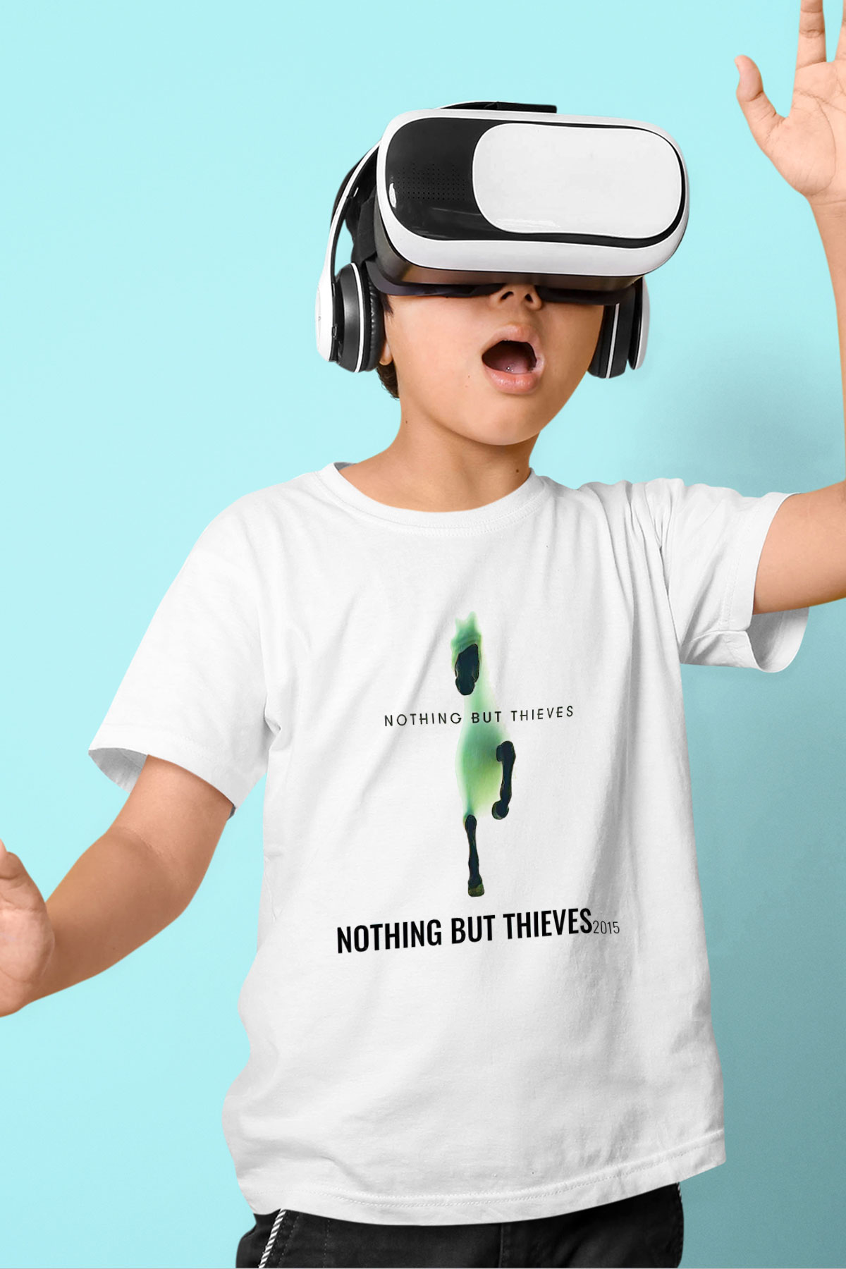 Nothing But Thieves Baskılı Beyaz Unisex Beyaz Çocuk Tişört - Tshirt
