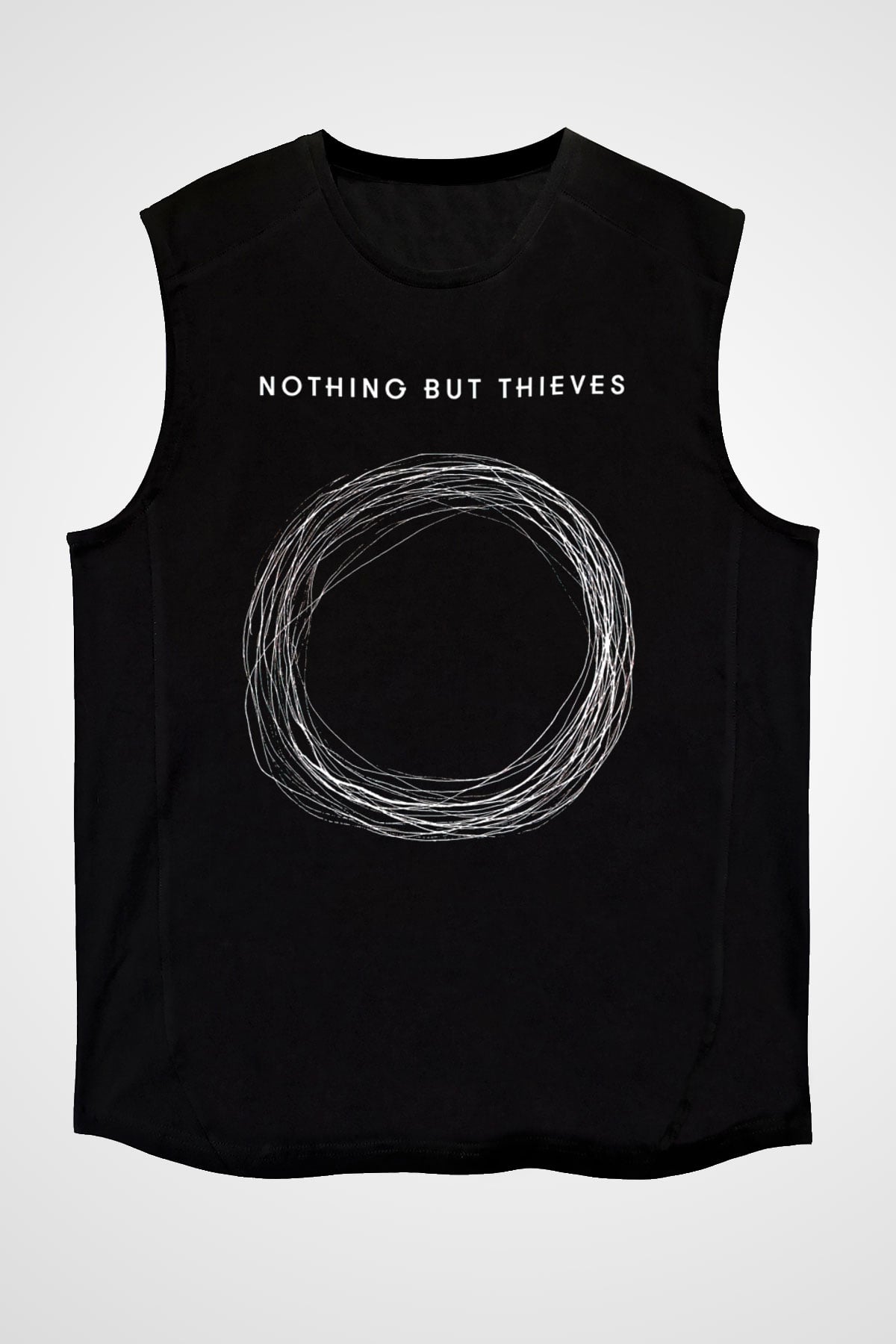 Nothing But Thieves Baskılı Unisex Siyah Kolsuz Tişört - Tshirt