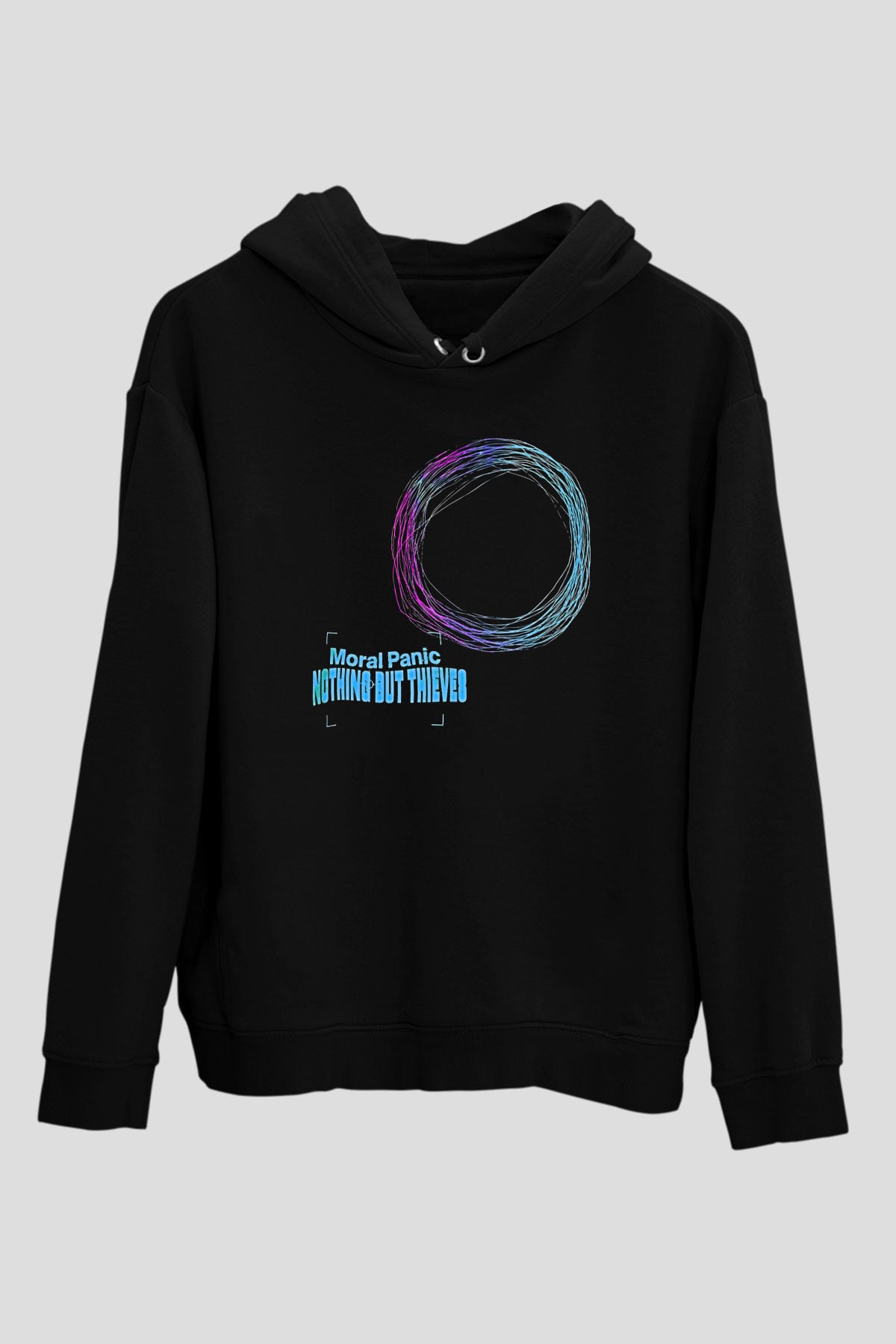Nothing But Thieves Baskılı Unisex Siyah Kapüşonlu Sweatshirt