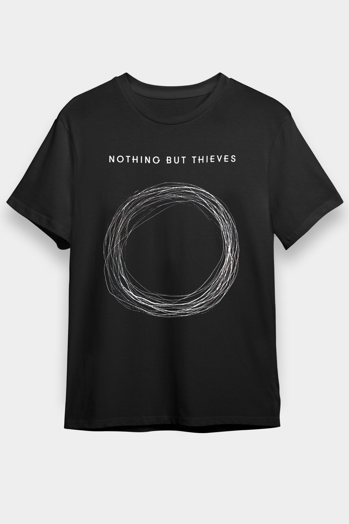Nothing But Thieves Baskılı Unisex Siyah Tişört - Tshirt