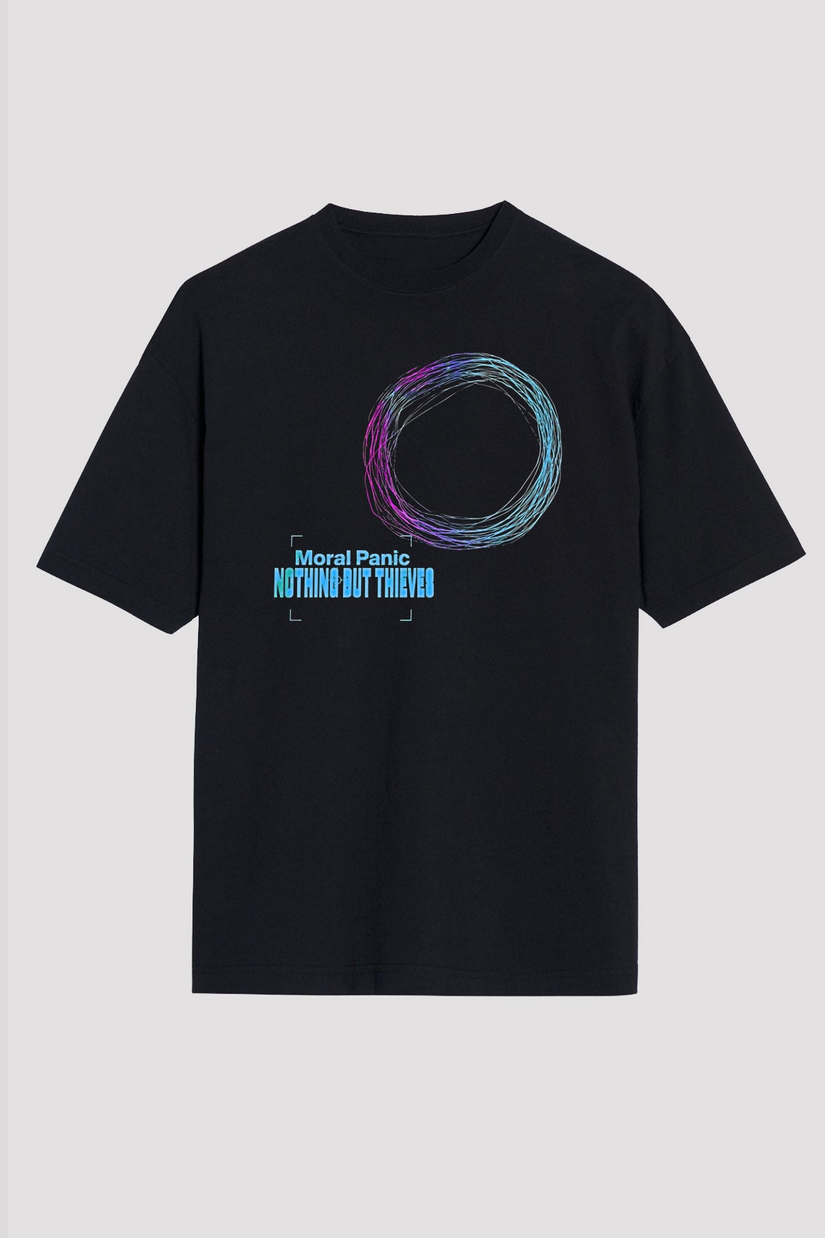 Nothing But Thieves Baskılı Unisex Siyah Oversize Tişört - Tshirt