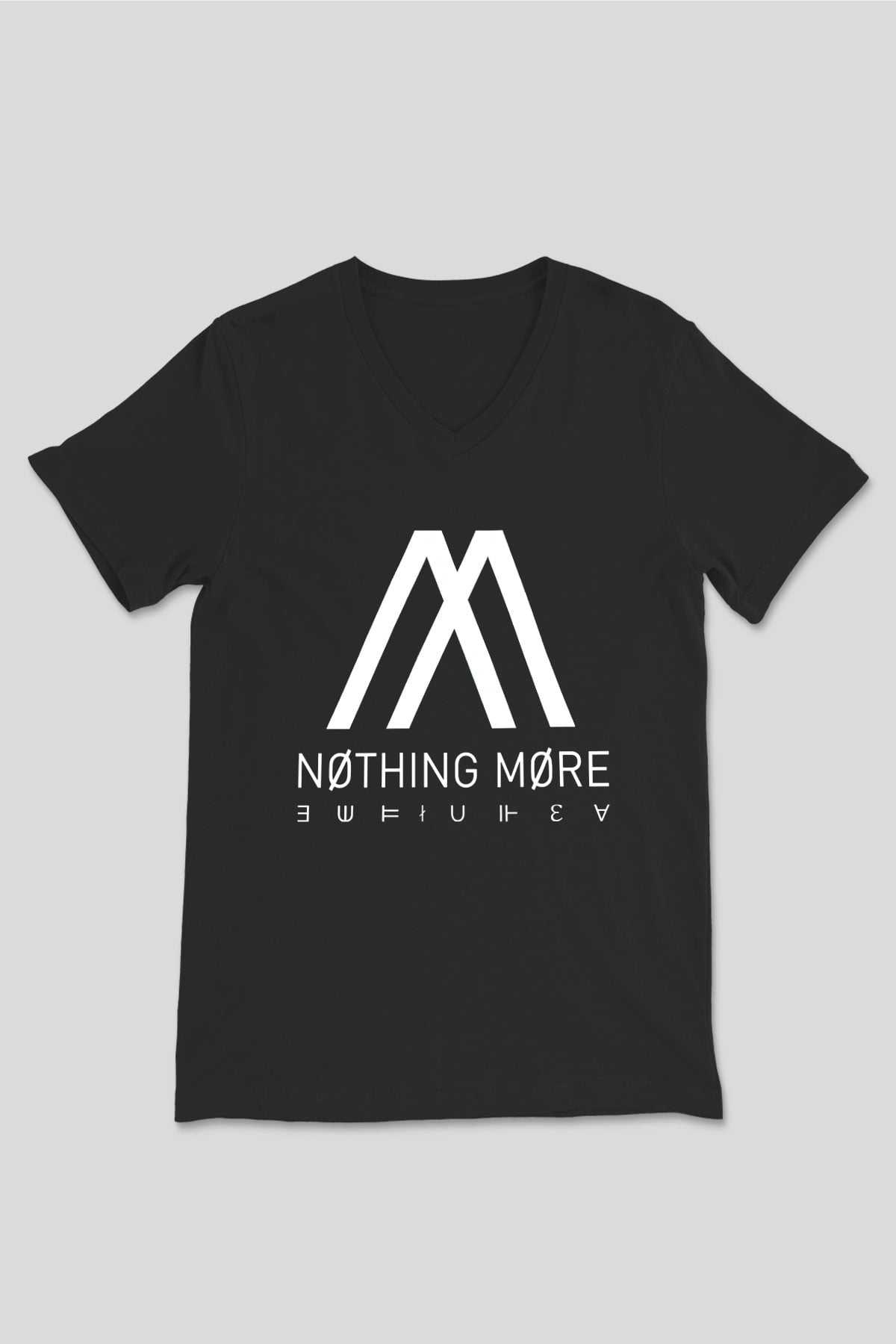 Nothing More Siyah Unisex V Yaka Tişört T-Shirt