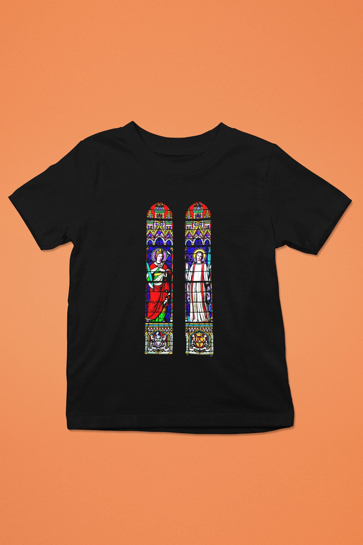 Notre Dame Katedrali Baskılı Siyah Unisex Çocuk Tişört