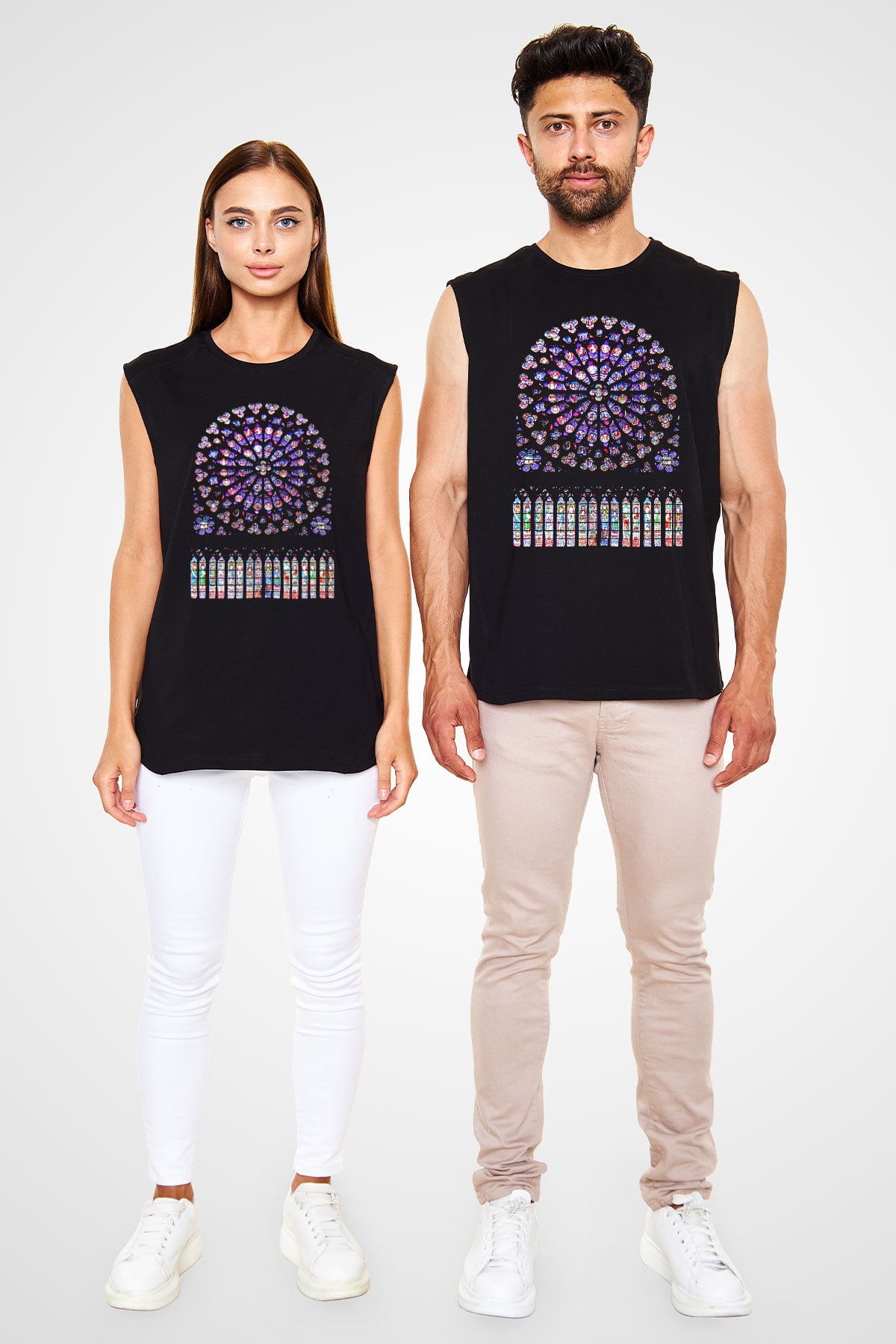 Notre Dame Katedrali Siyah Unisex Kolsuz Tişört