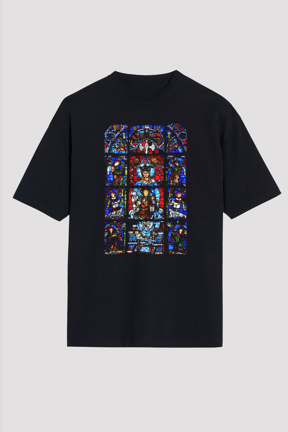 Notre Dame Katedrali Siyah Unisex Oversize Tişört T-Shirt