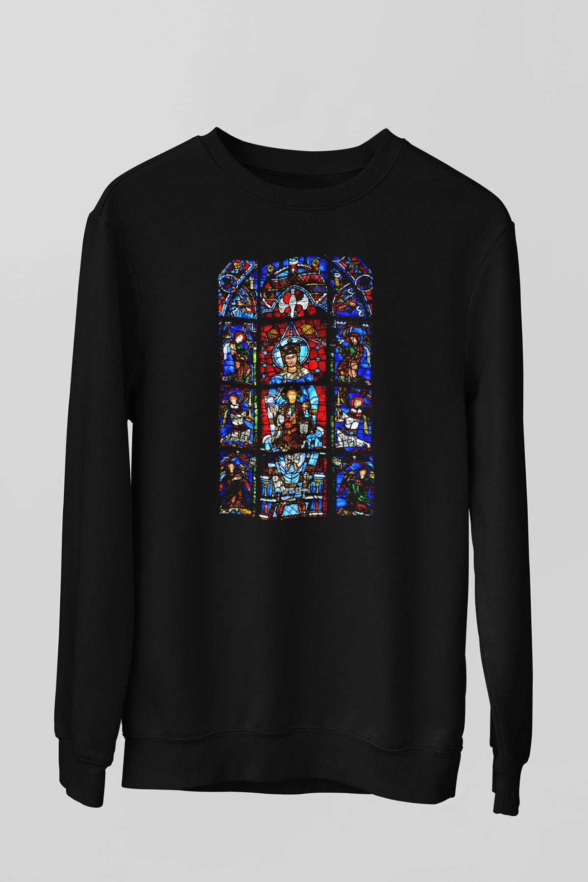 Notre Dame Katedrali Siyah Unisex Sweatshirt