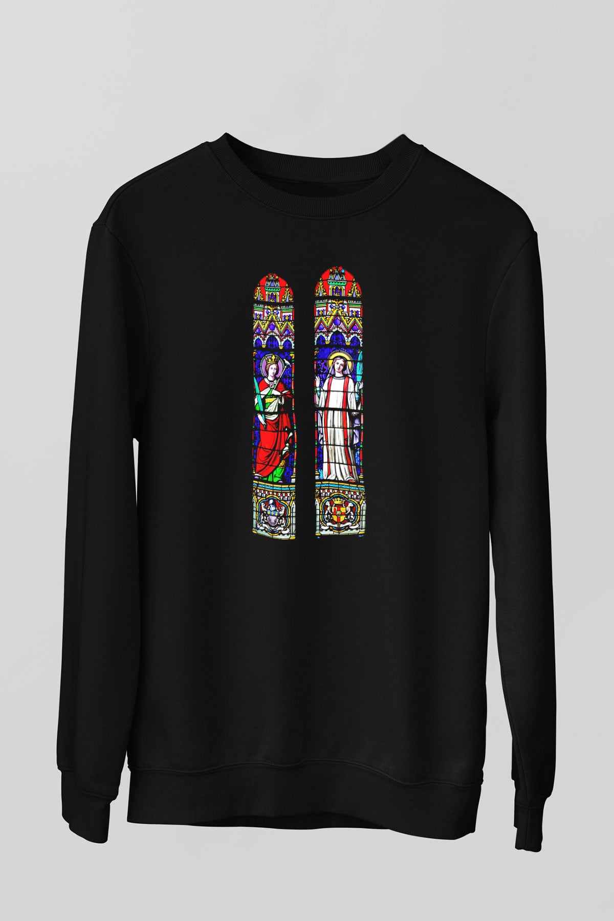 Notre Dame Katedrali Siyah Unisex Sweatshirt