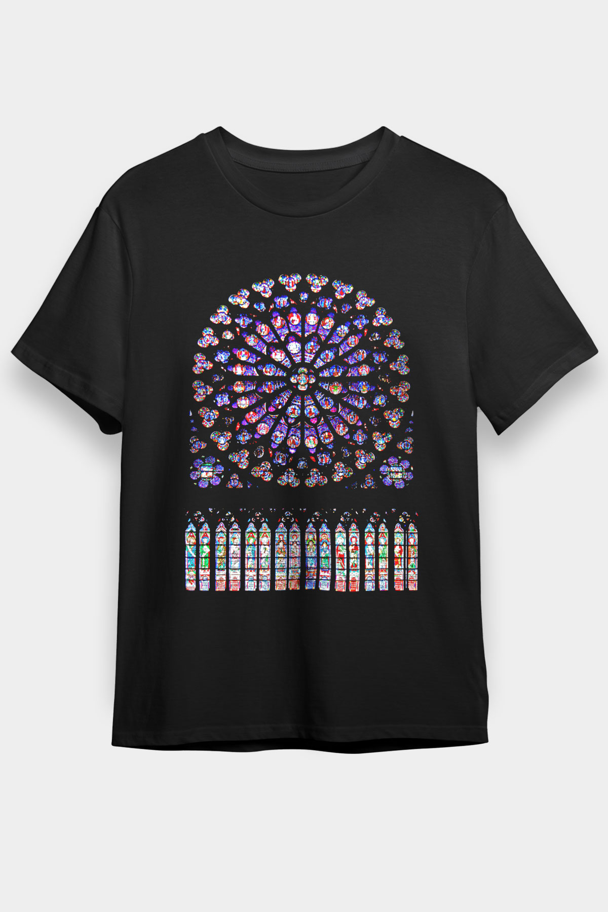 Notre Dame Katedrali Siyah Unisex Tişört T-Shirt - TişörtFabrikası
