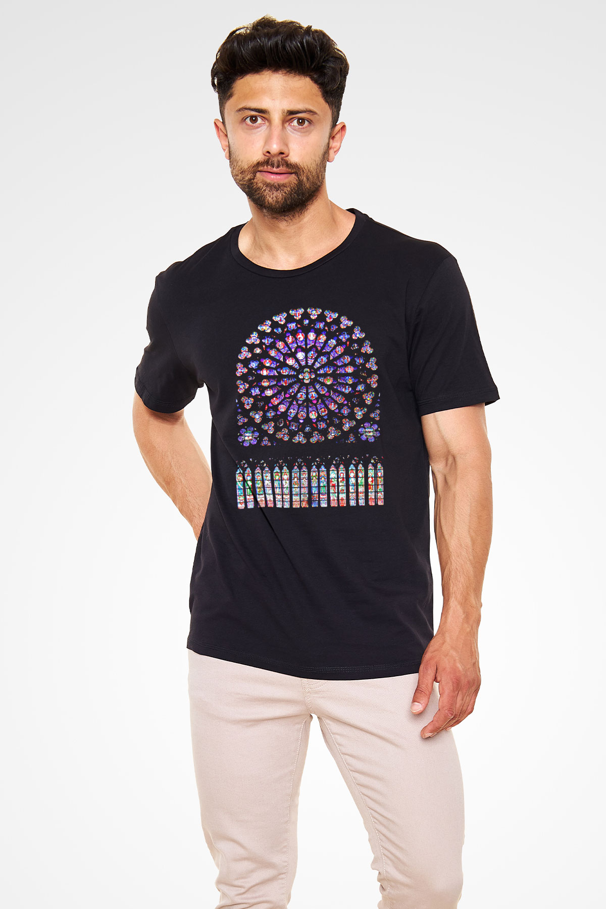 Notre Dame Katedrali Siyah Unisex Tişört T-Shirt - TişörtFabrikası