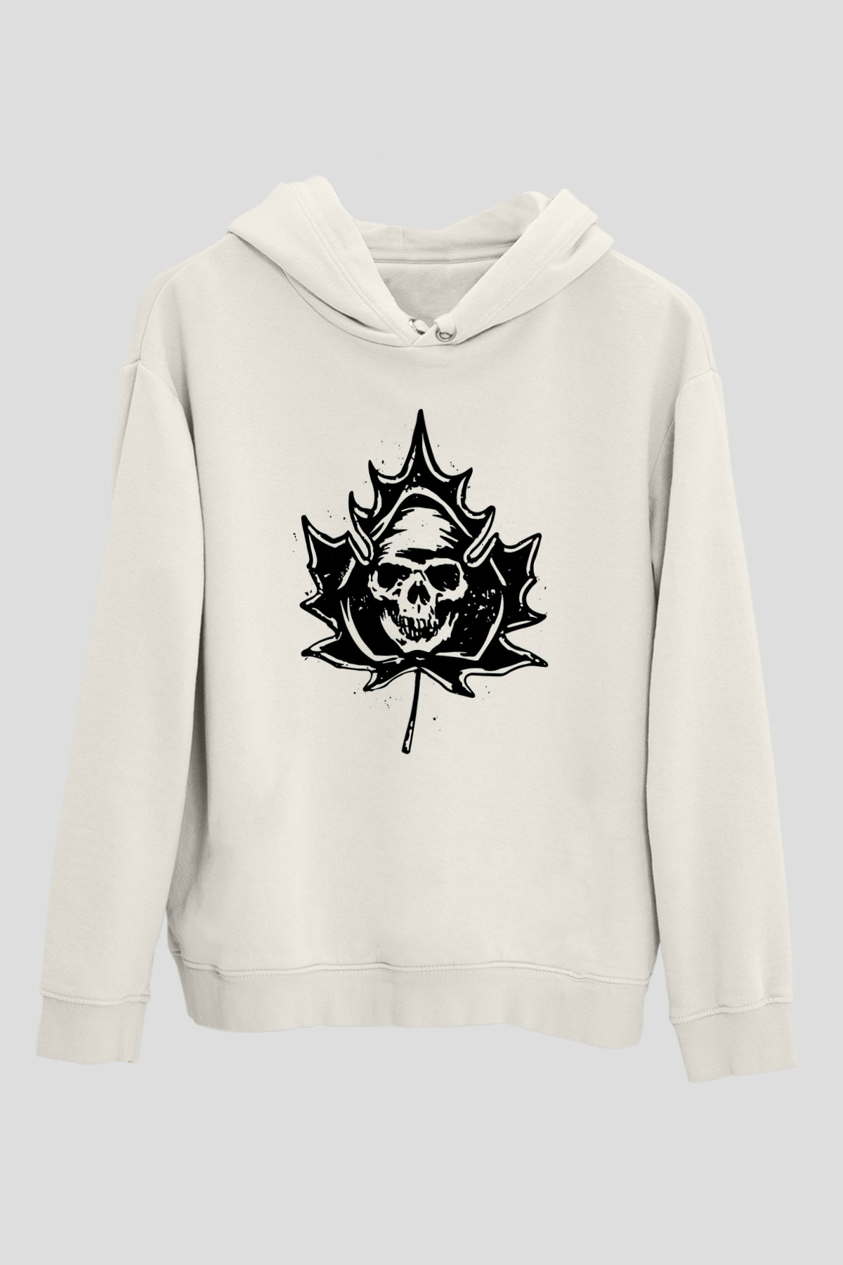 Obey the Brave Beyaz Unisex Kapüşonlu Sweatshirt