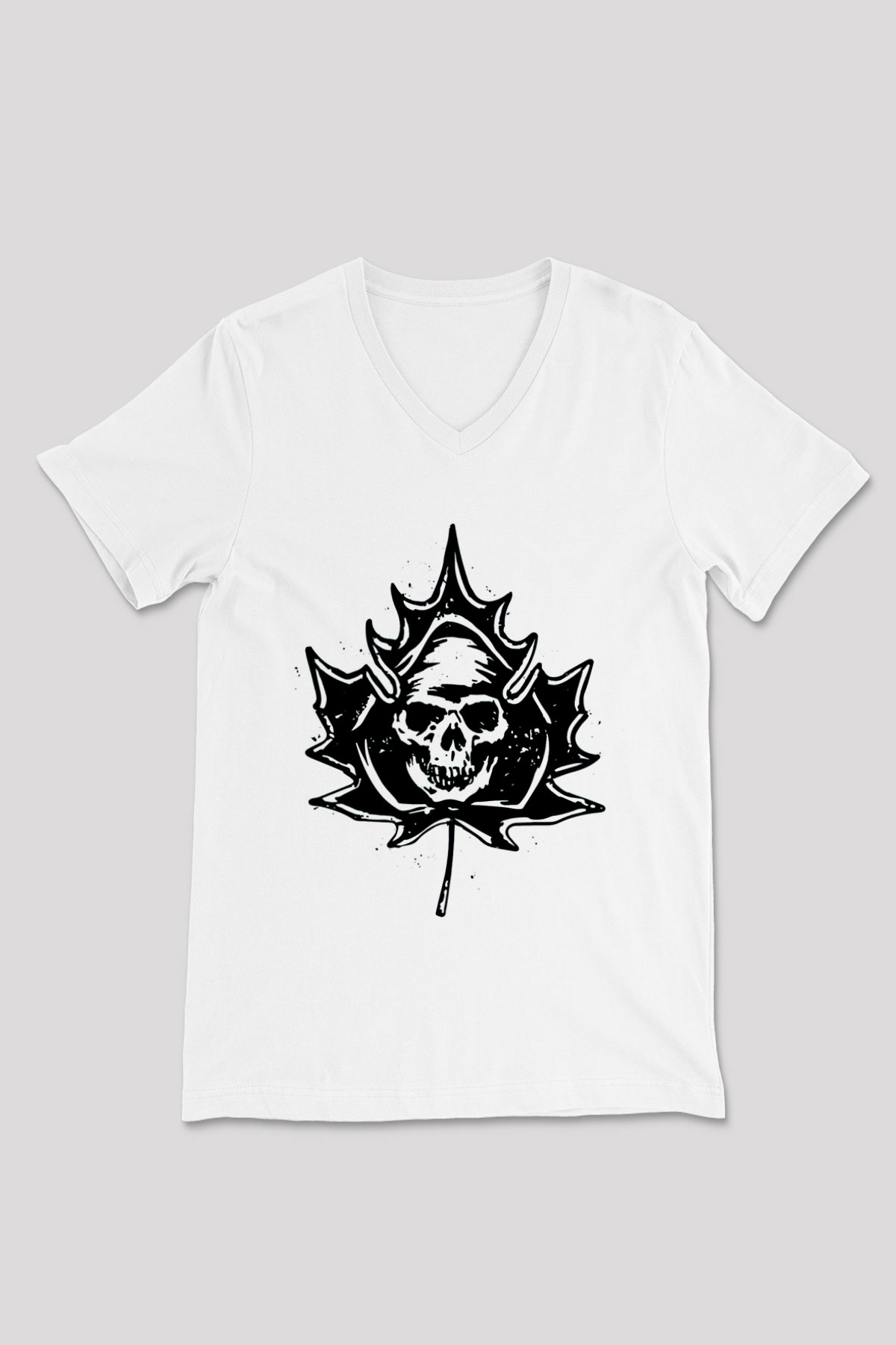 Obey the Brave Beyaz Unisex V Yaka Tişört