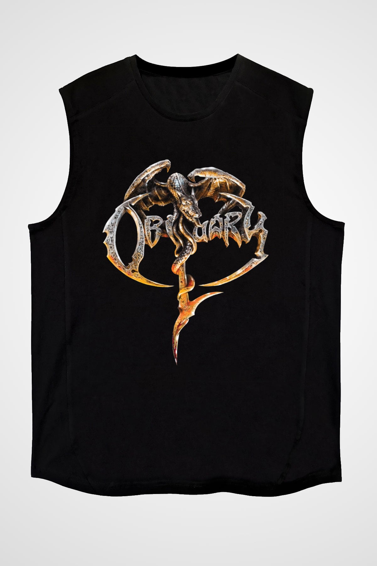 Obituary Siyah Unisex Kolsuz Tişört