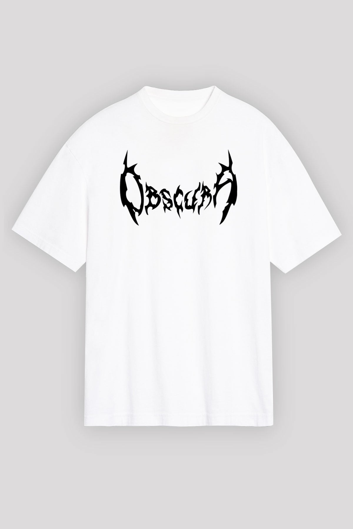 Obscura Beyaz Unisex Oversize Tişört T-Shirt