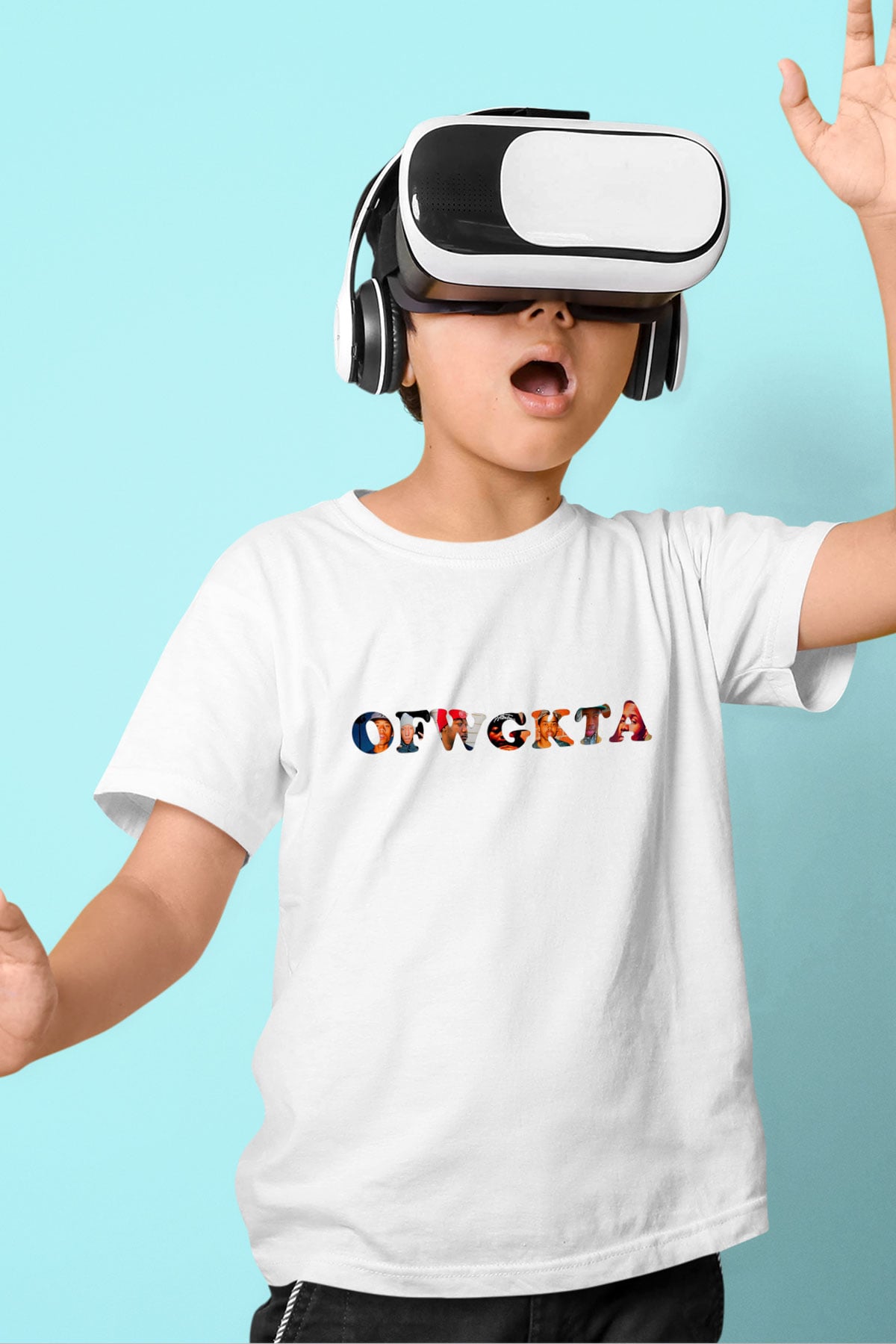 Odd Future Baskılı Beyaz Unisex Çocuk Tişört