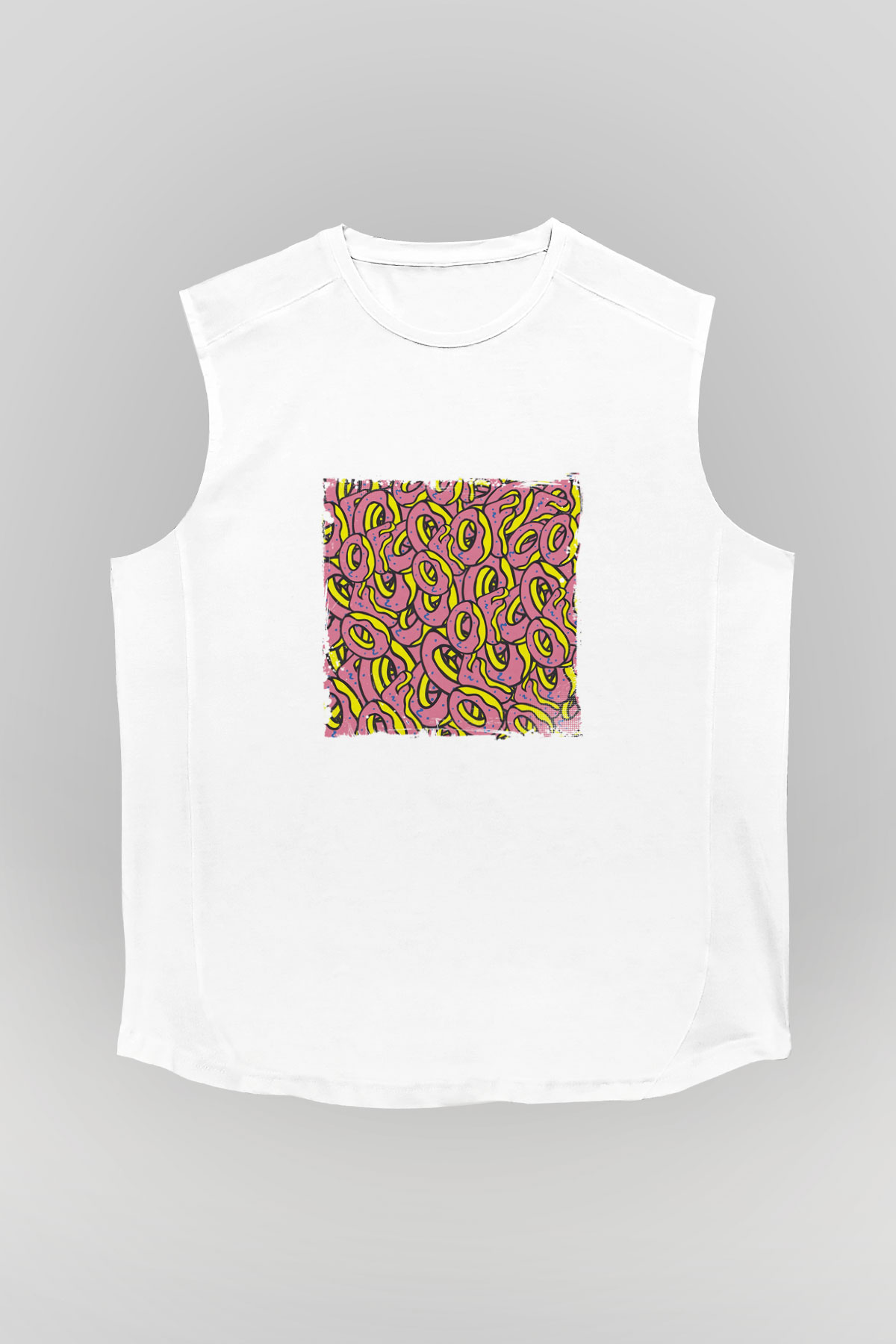 Odd Future Baskılı Unisex Beyaz Kolsuz Tişört
