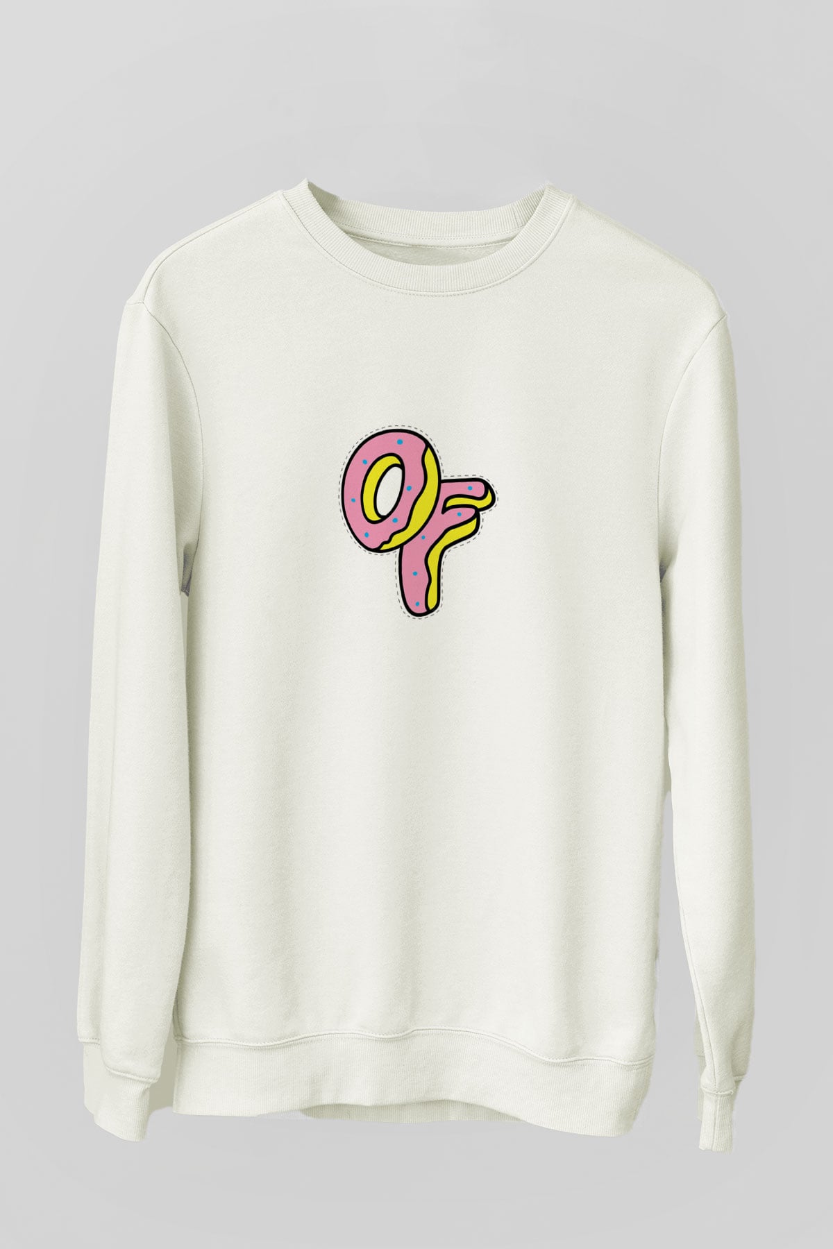 Odd Future Baskılı Unisex Beyaz Sweatshirt