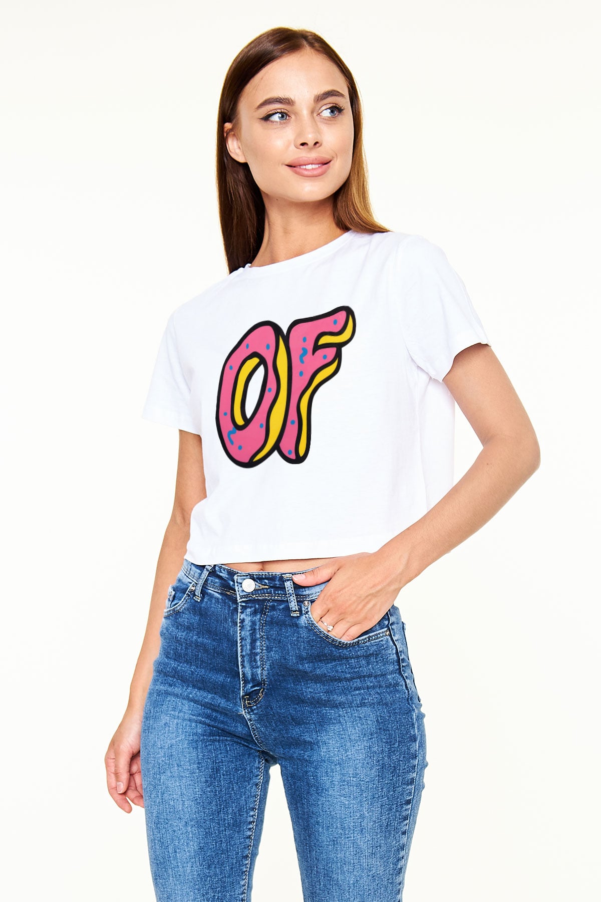 Odd Future Beyaz Croptop Tişört