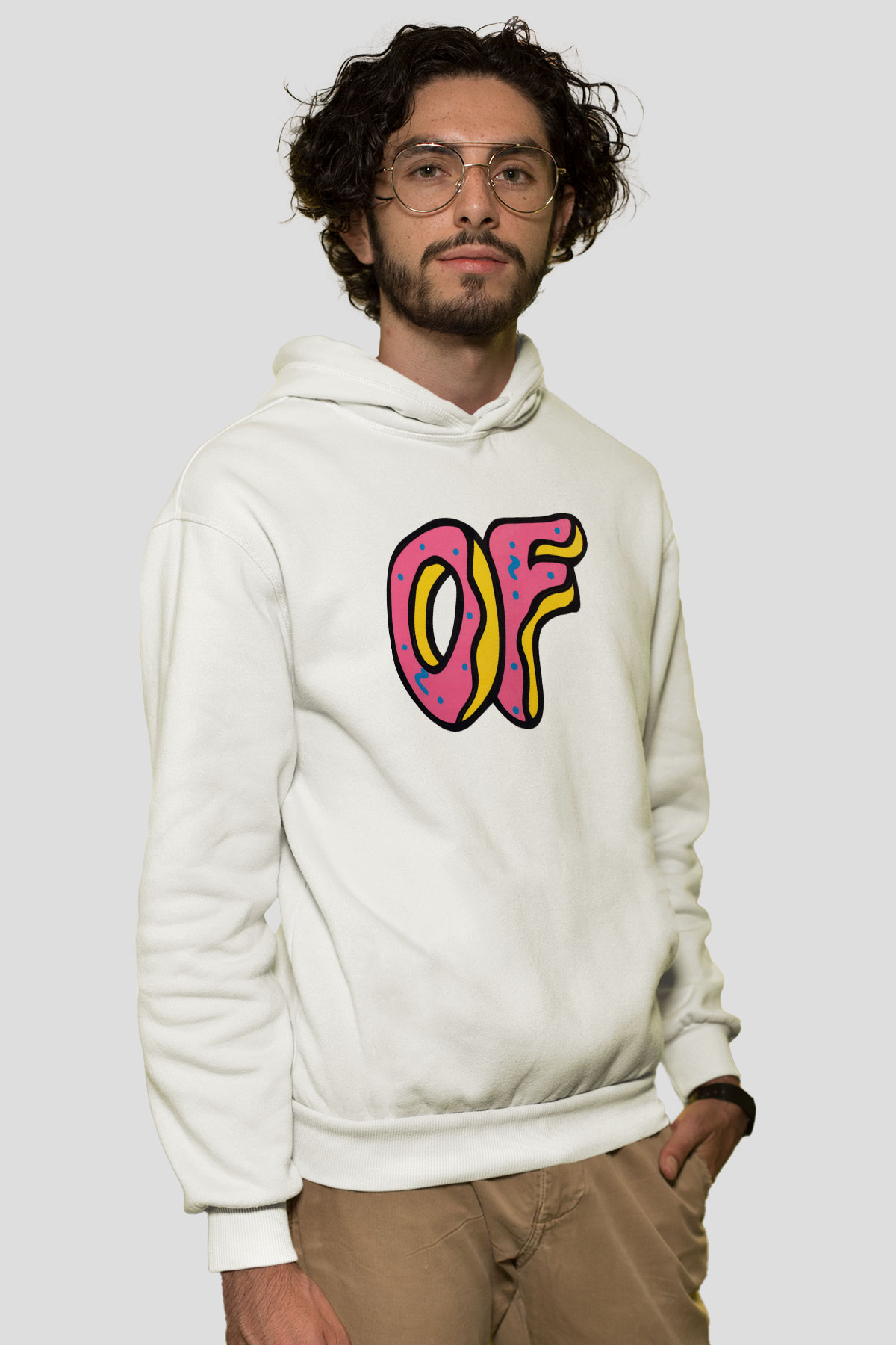 Odd Future Beyaz Unisex Kapşonlu Sweatshirt