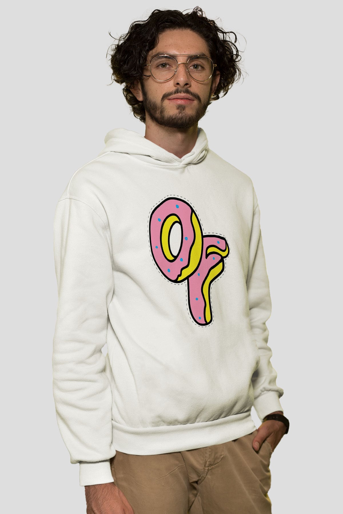 Odd Future Beyaz Unisex Kapüşonlu Sweatshirt