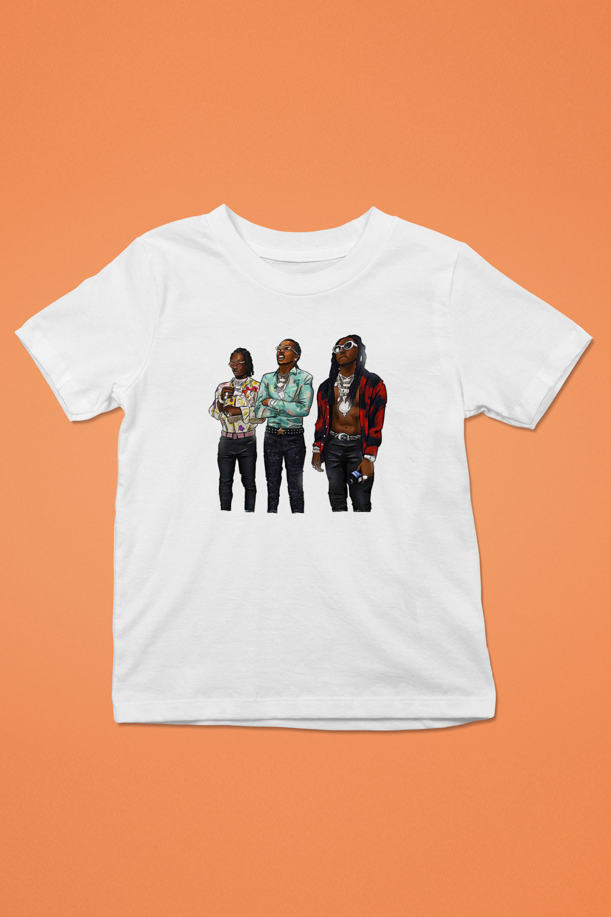 Offset Baskılı Beyaz Unisex Beyaz Çocuk Tişört - Tshirt