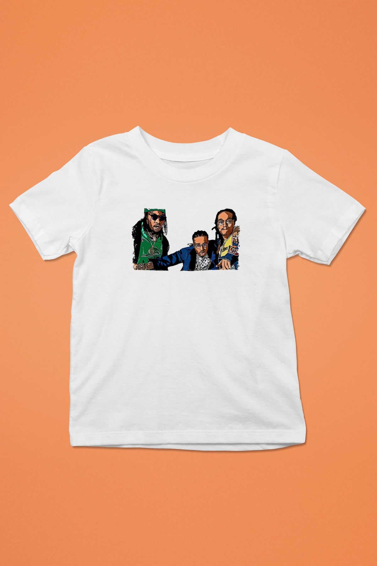 Offset Baskılı Beyaz Unisex Beyaz Çocuk Tişört - Tshirt