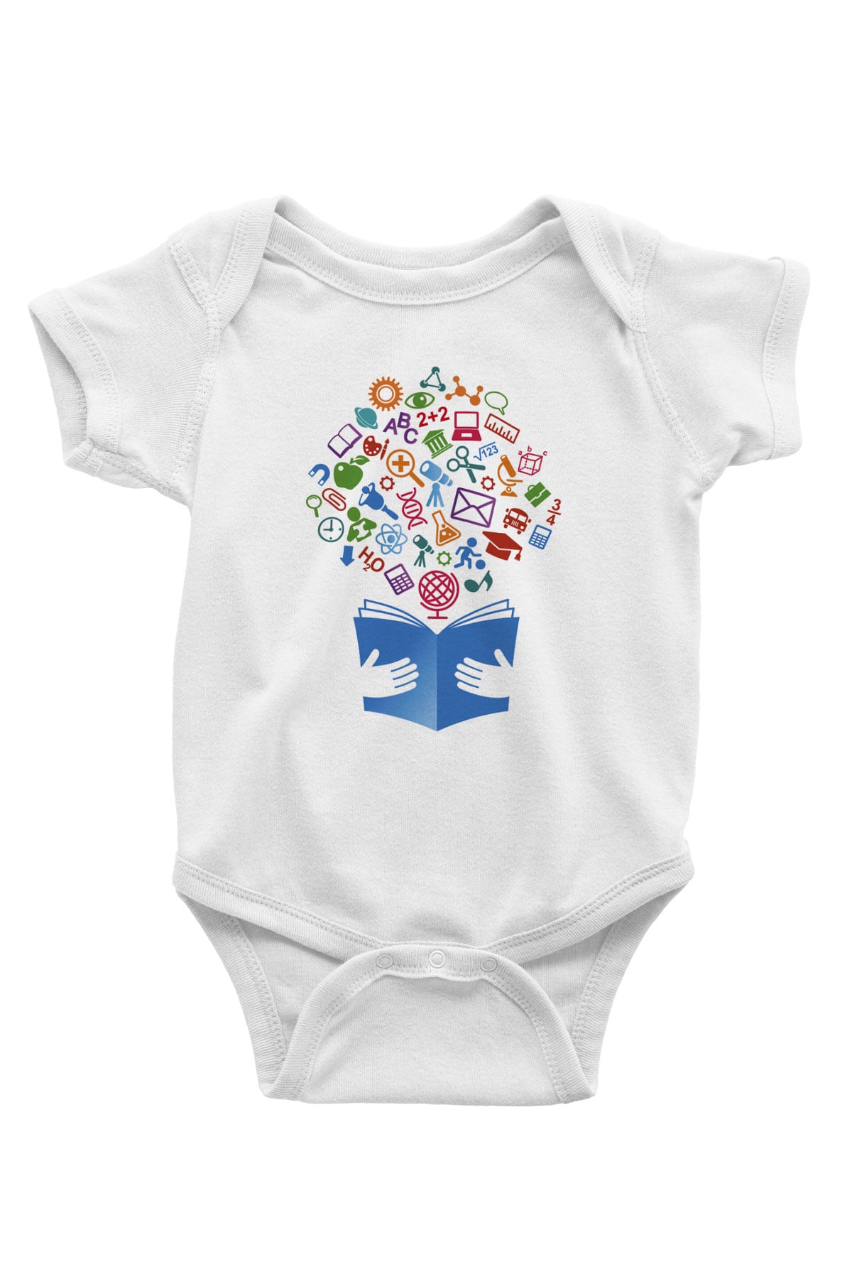 Öğretmen Baskılı Beyaz Unisex Bebek Body - Zıbın