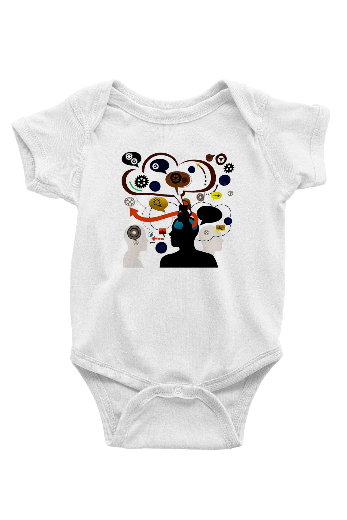 Öğretmen Baskılı Beyaz Unisex Bebek Body - Zıbın