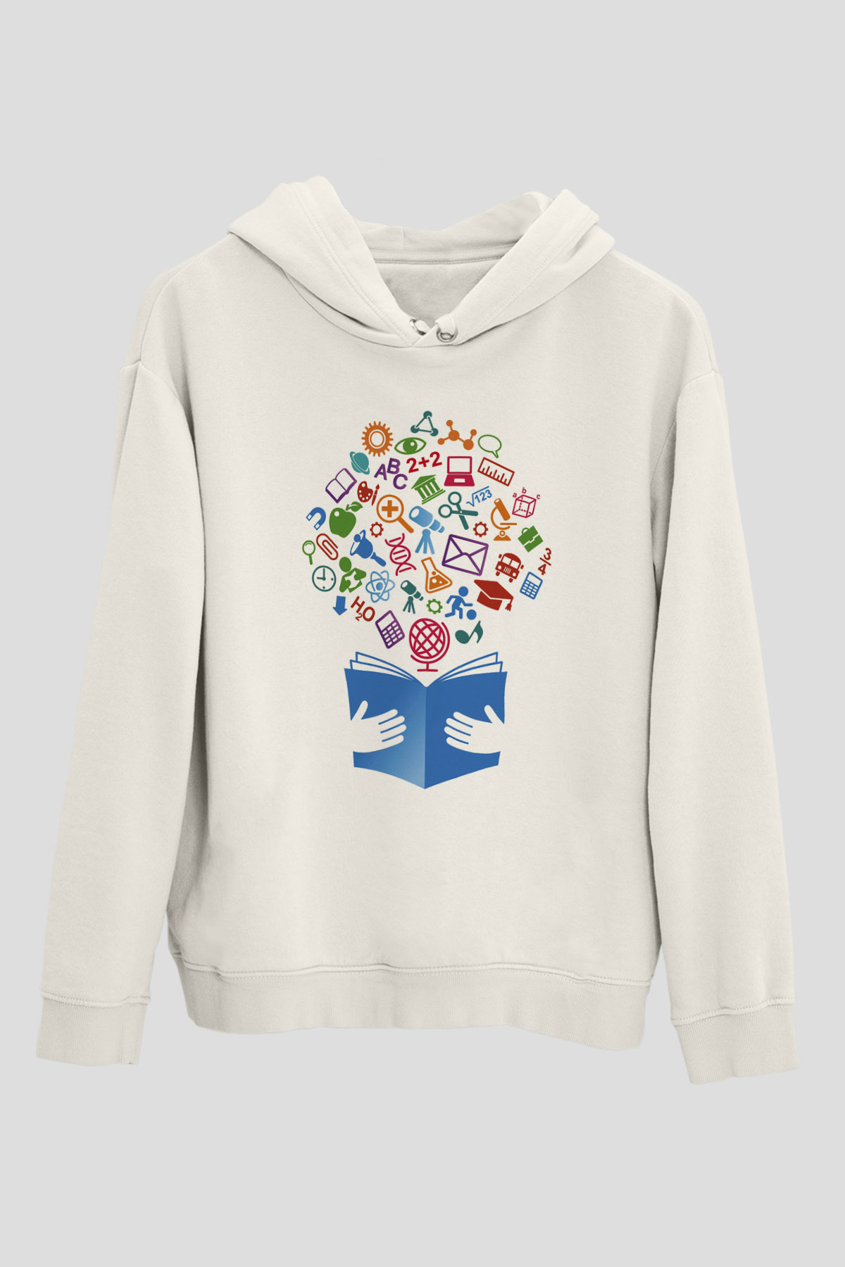 Öğretmen Beyaz Unisex Hoodie