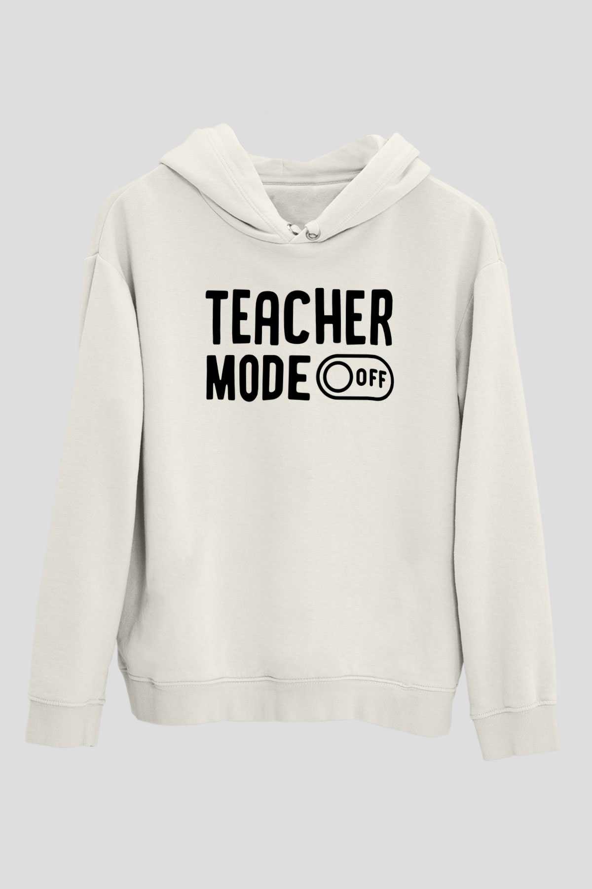Öğretmen Beyaz Unisex Kapüşonlu Sweatshirt