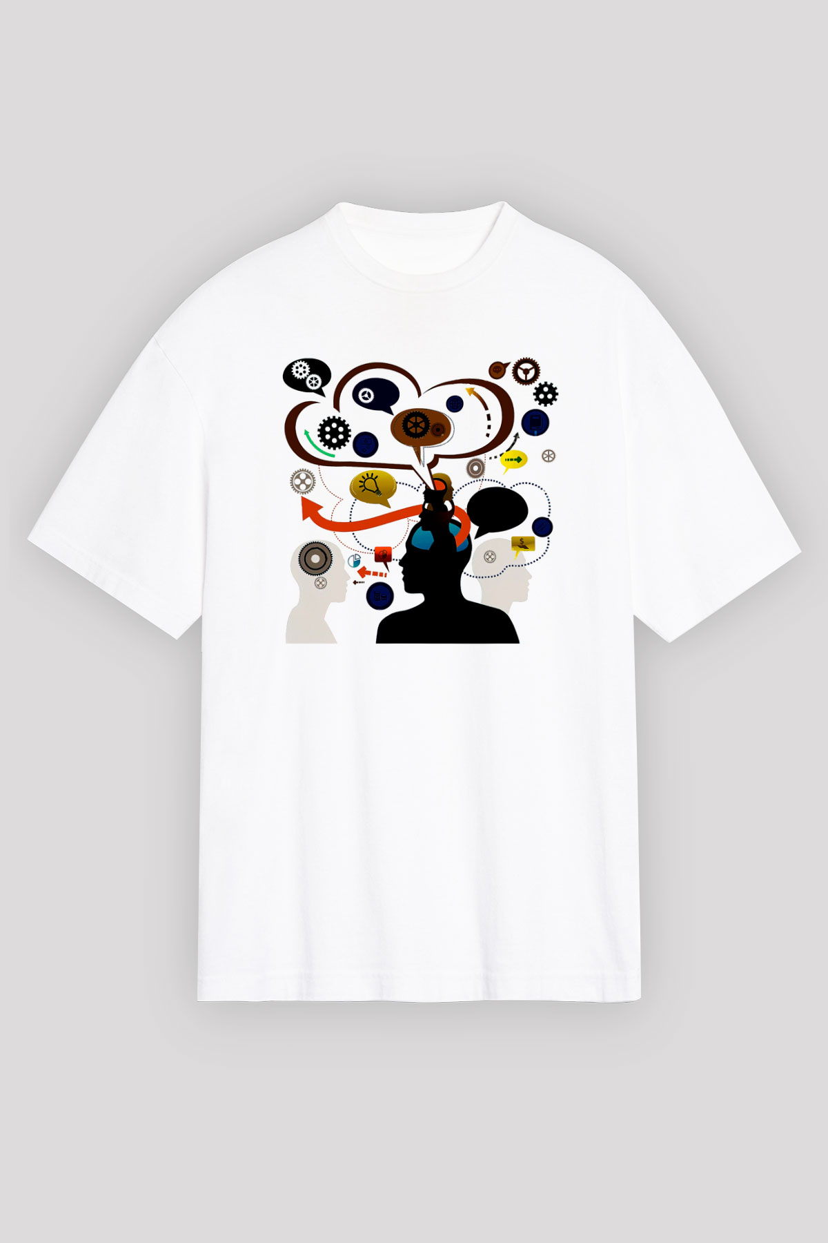 Öğretmen Beyaz Unisex Oversize Tişört T-Shirt