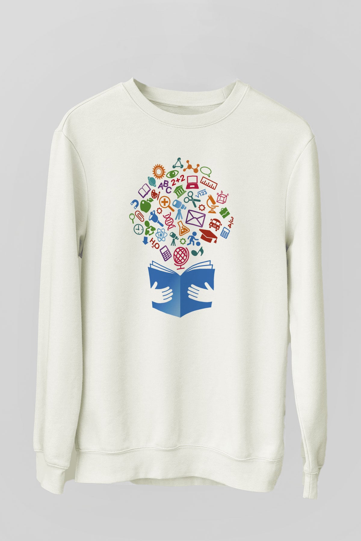 Öğretmen Beyaz Unisex Sweatshirt