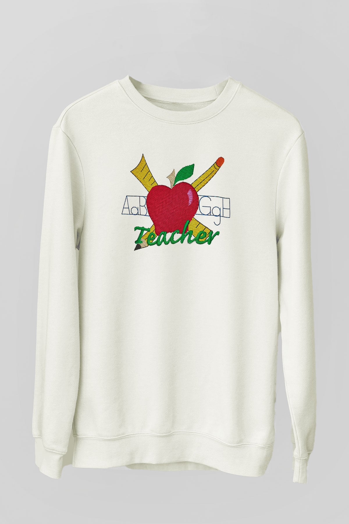 Öğretmen Beyaz Unisex Sweatshirt