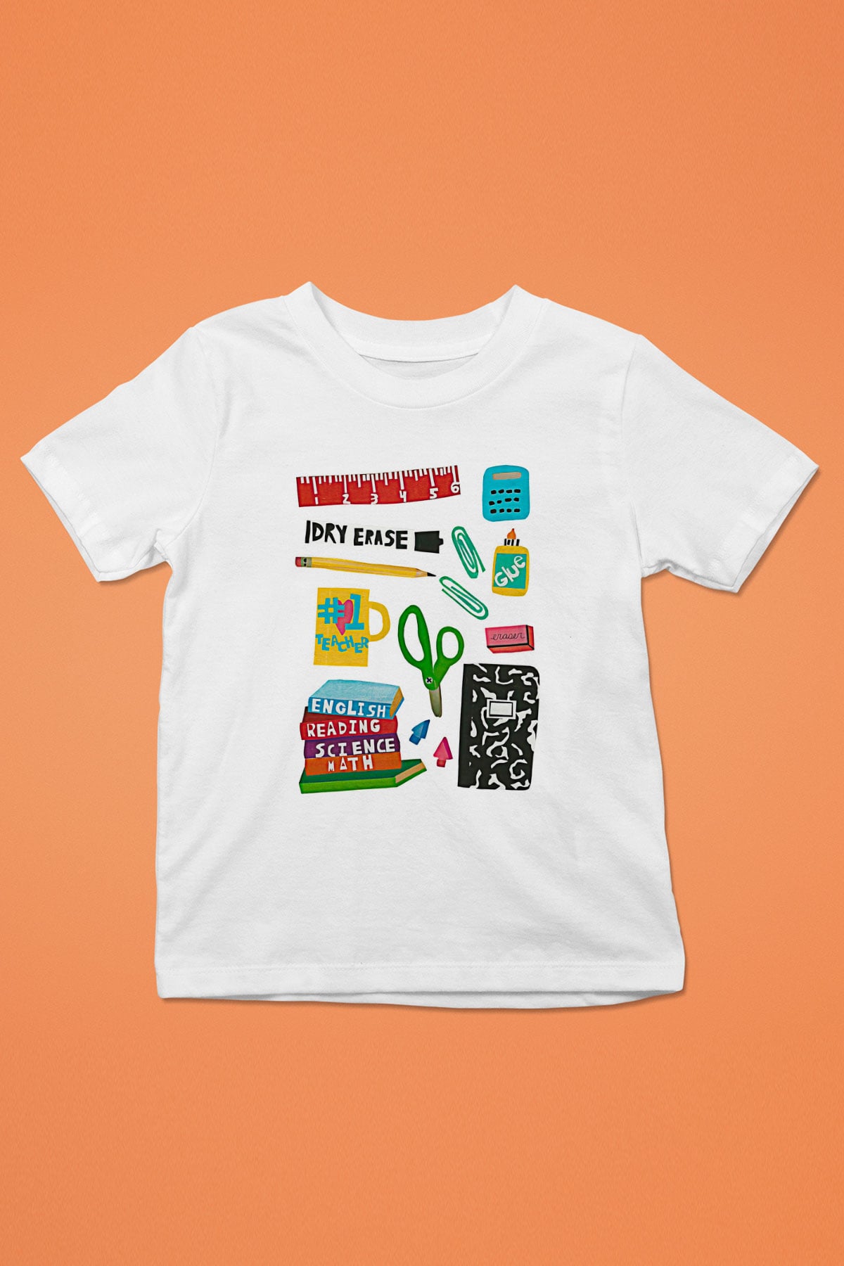 Öğretmenler Günü Baskılı Beyaz Unisex Beyaz Çocuk Tişört - Tshirt