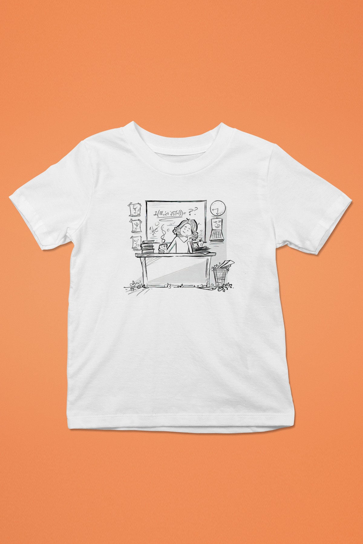 Öğretmenler Günü Baskılı Beyaz Unisex Beyaz Çocuk Tişört - Tshirt