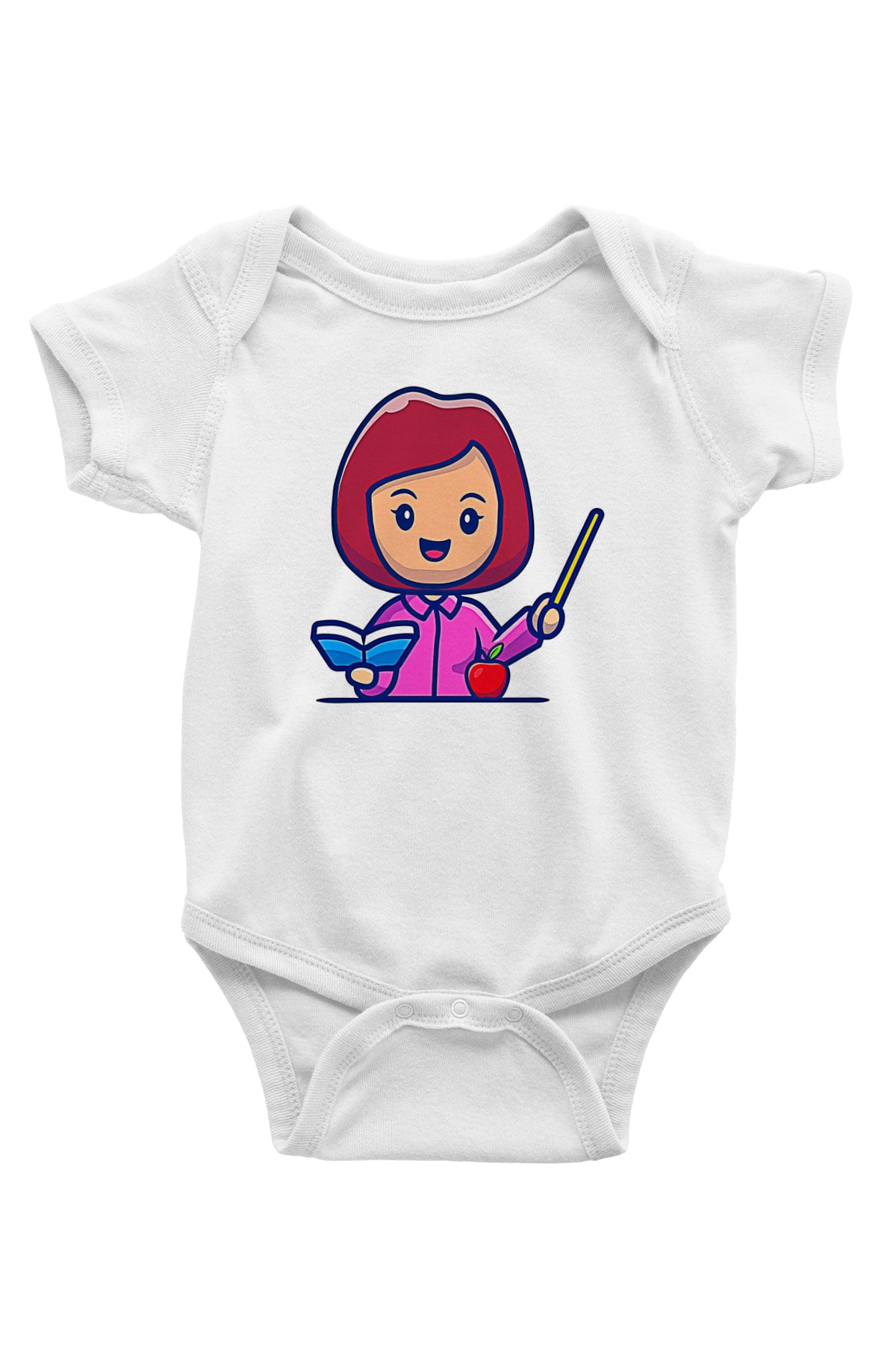 Öğretmenler Günü Baskılı Beyaz Unisex Bebek Body - Zıbın