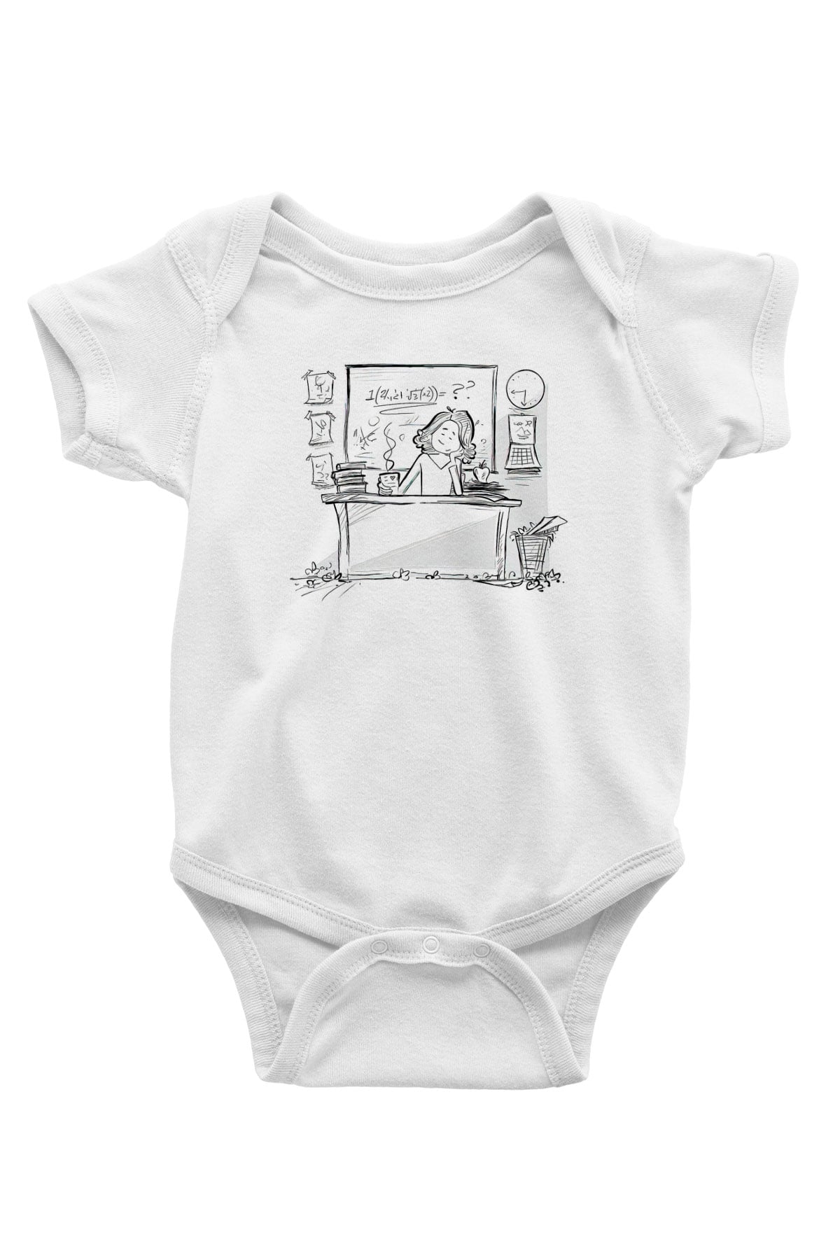 Öğretmenler Günü Baskılı Beyaz Unisex Bebek Body - Zıbın