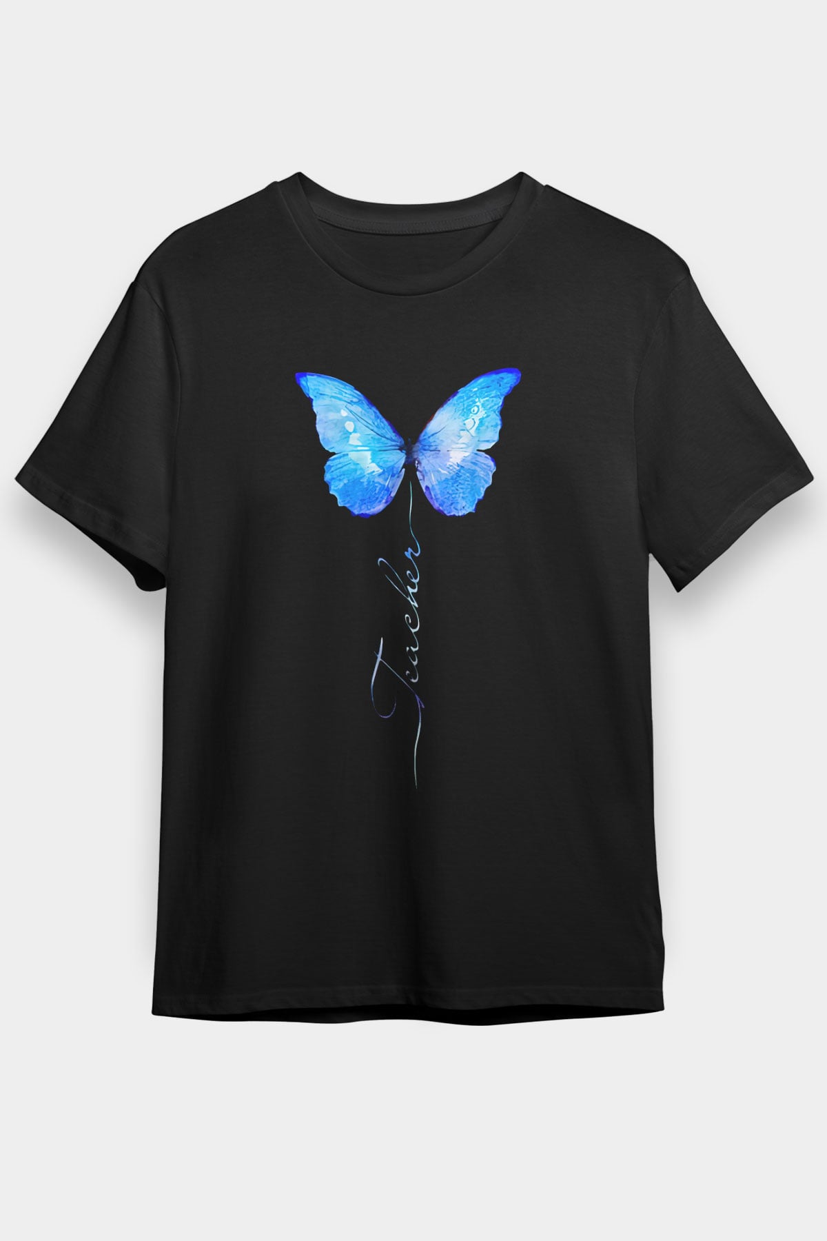 Öğretmenler Günü Baskılı Unisex Siyah Tişört - Tshirt