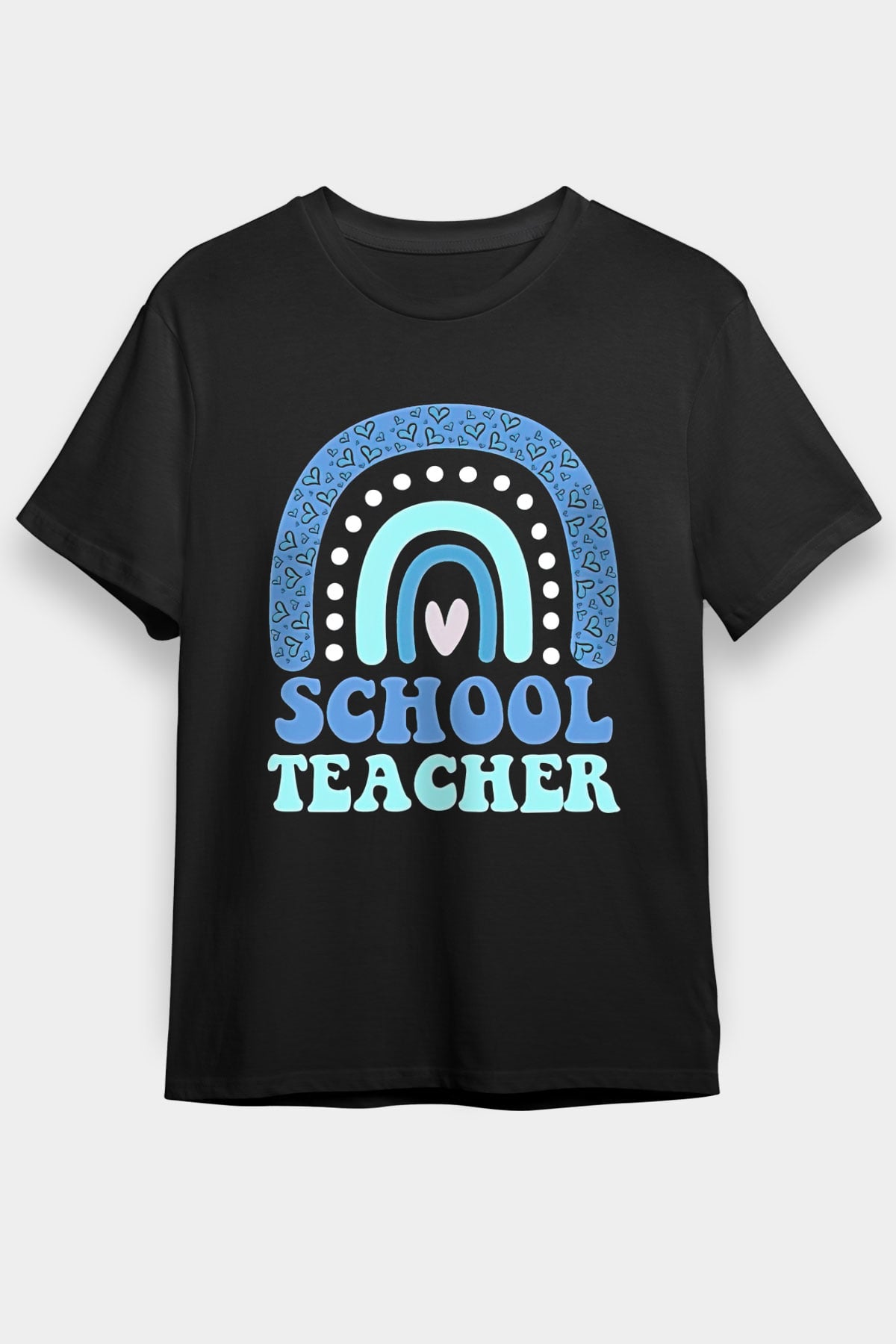 Öğretmenler Günü Baskılı Unisex Siyah Tişört - Tshirt