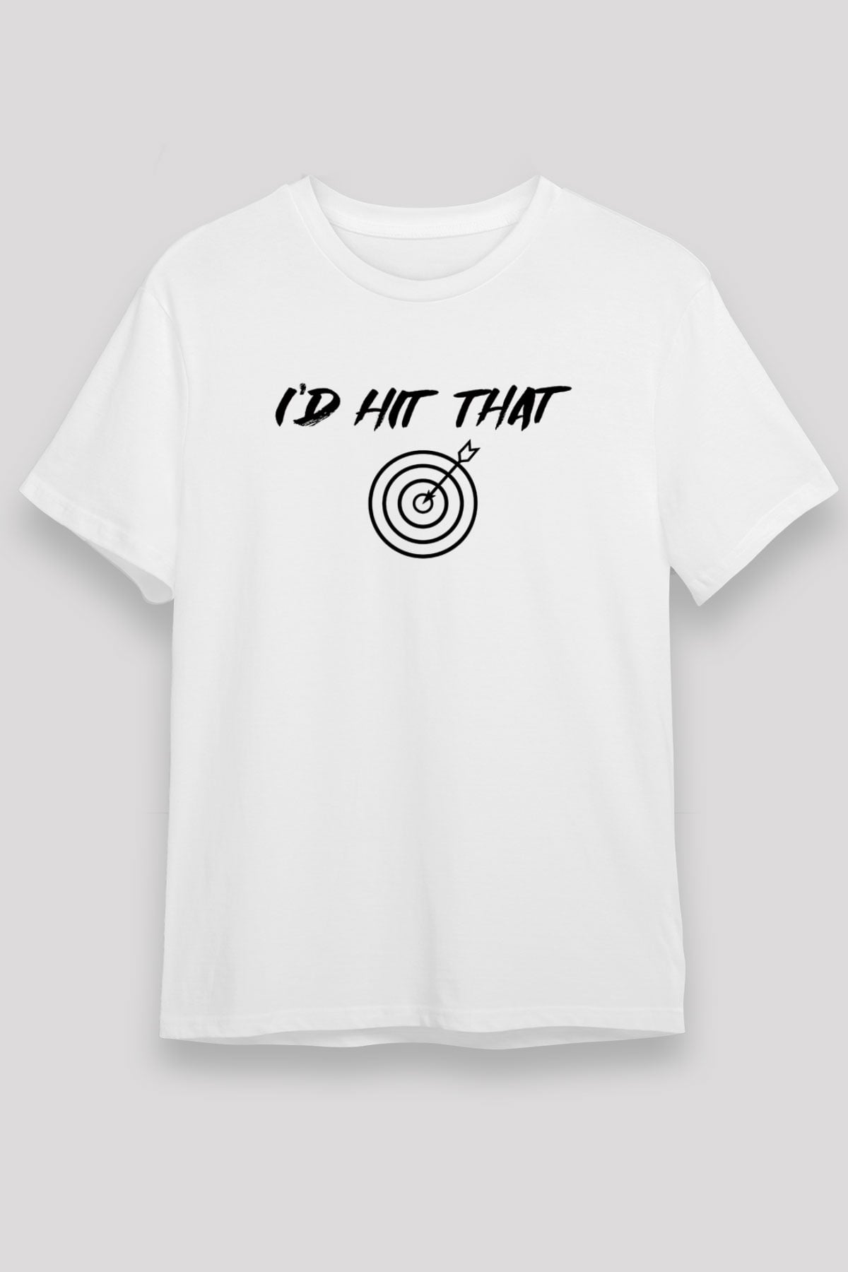 Okçuluk Baskılı Unisex Beyaz Tişört - Tshirt