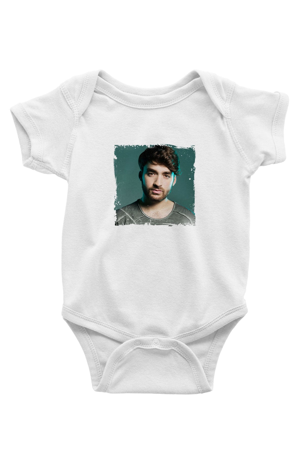 Oliver Heldens Baskılı Beyaz Bebek Body - Zıbın