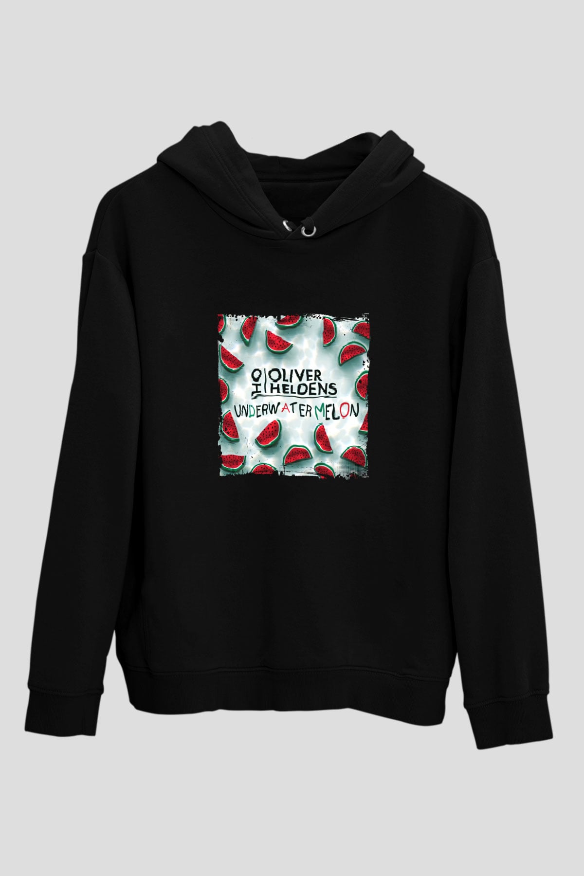 Oliver Heldens Baskılı Unisex Siyah Hoodie