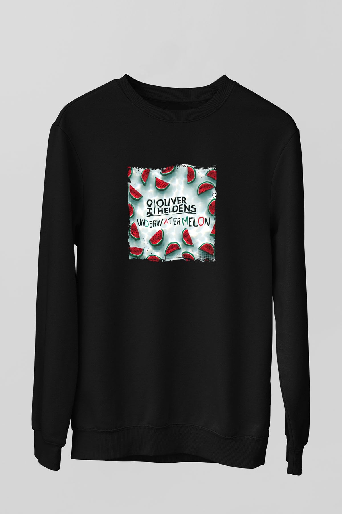 Oliver Heldens Baskılı Unisex Siyah Sweatshirt