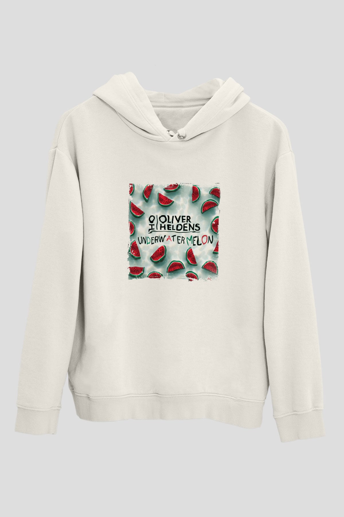 Oliver HeldensBaskılı Beyaz Hoodie