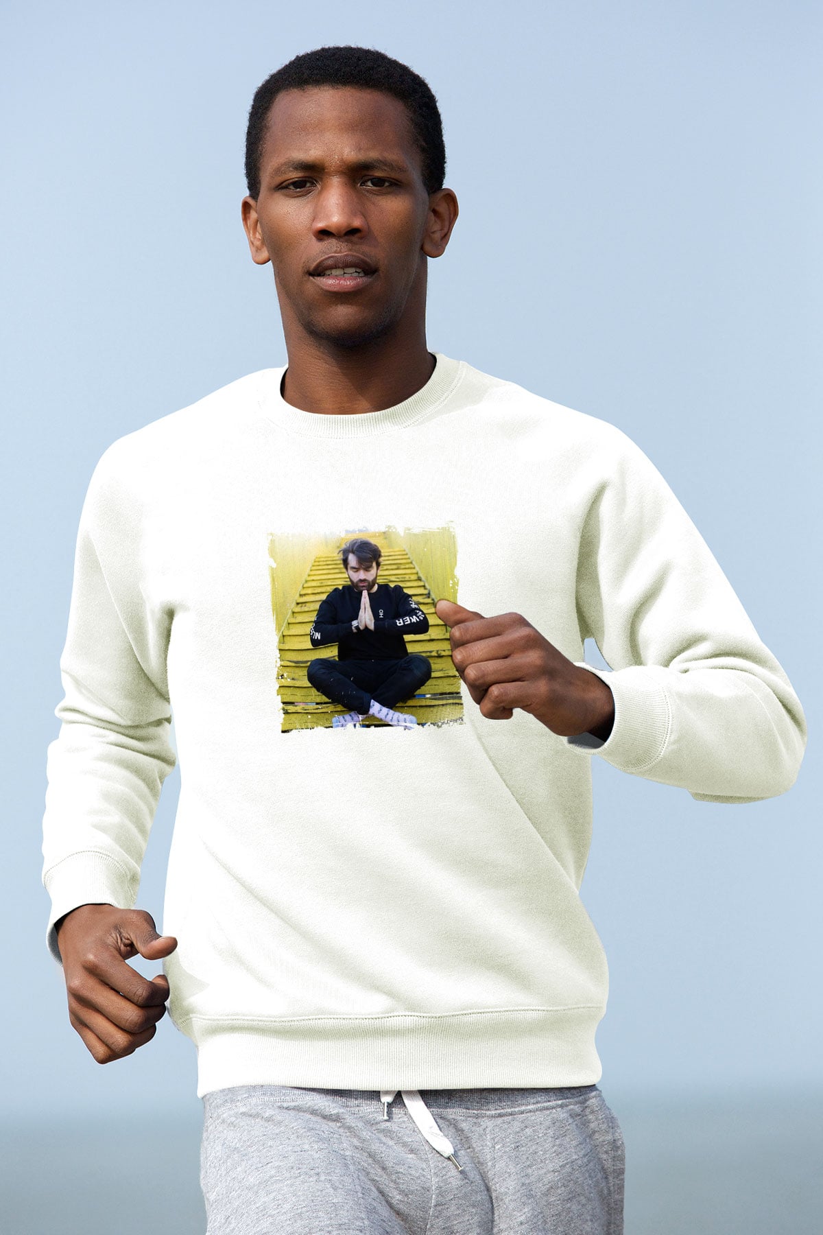 Oliver HeldensBaskılı Beyaz Sweatshirt