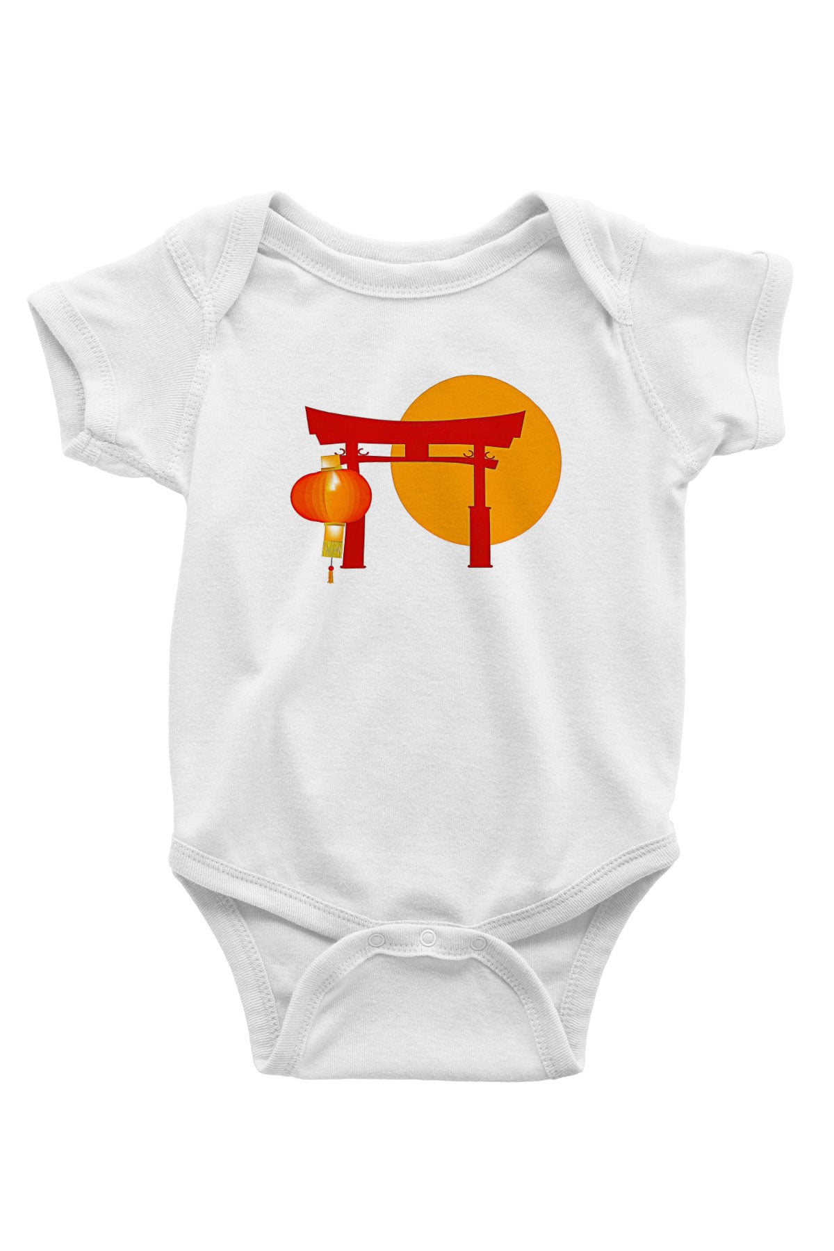 Om Baskılı Beyaz Unisex Bebek Body - Zıbın