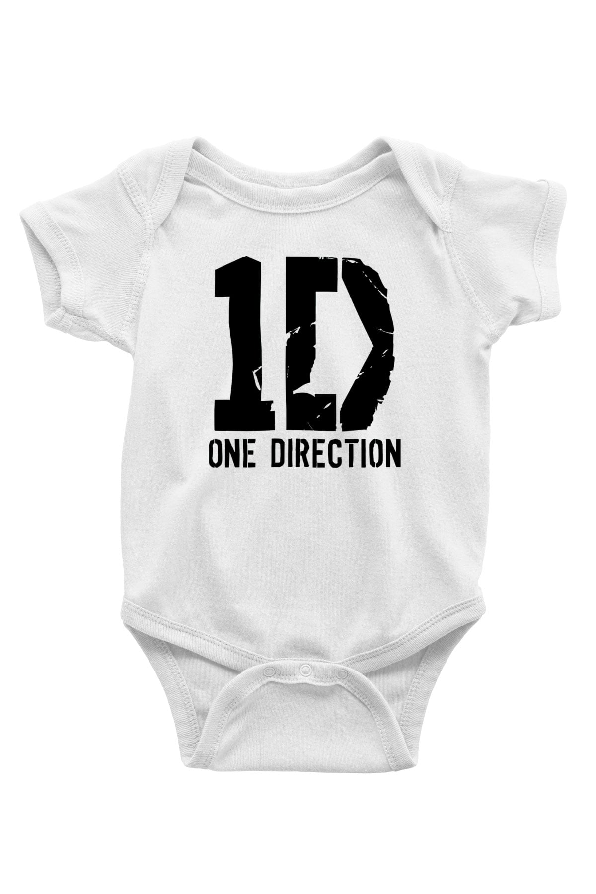 One Direction Baskılı Beyaz Unisex Bebek Body - Zıbın