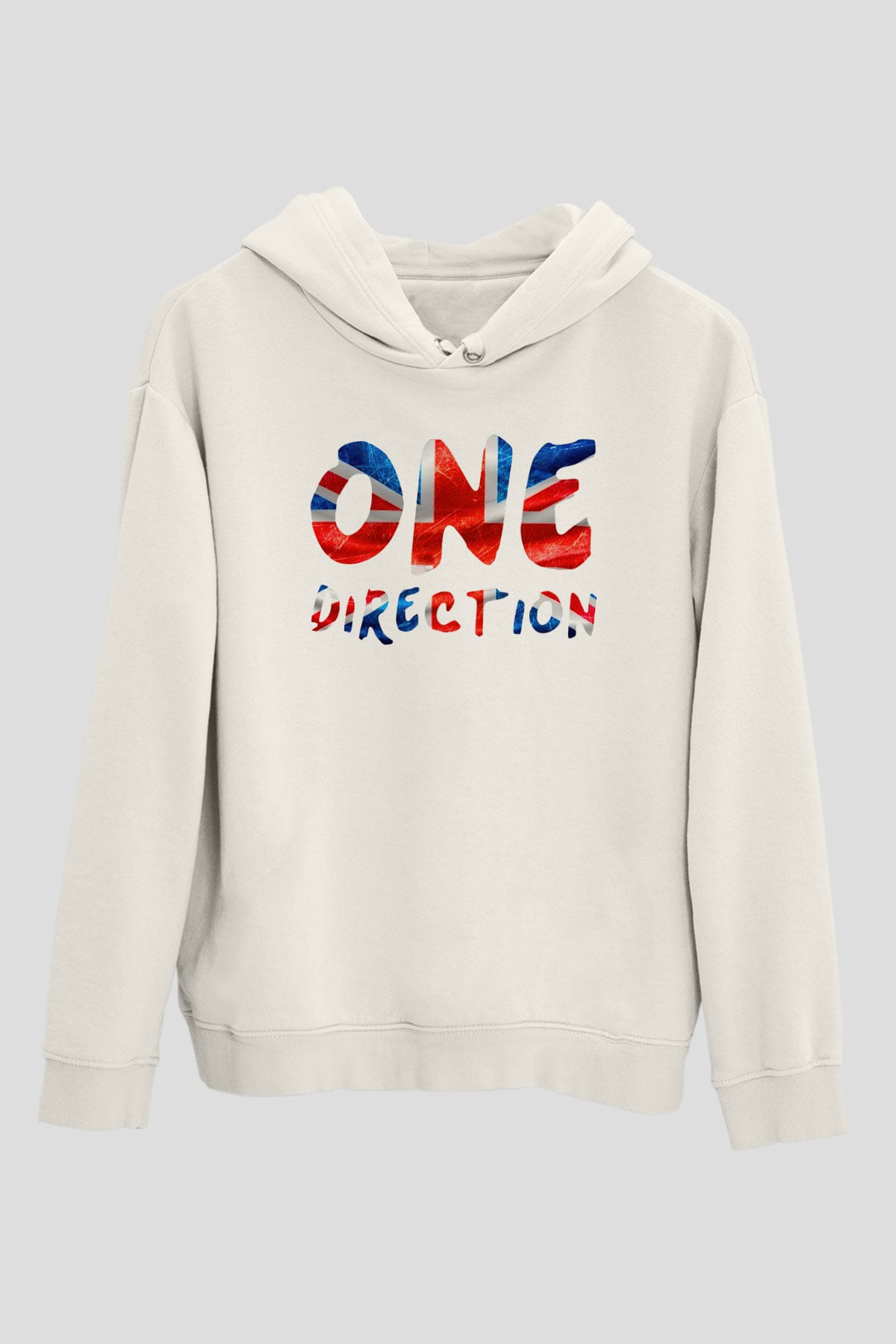 One Direction Beyaz Unisex Kapşonlu Sweatshirt
